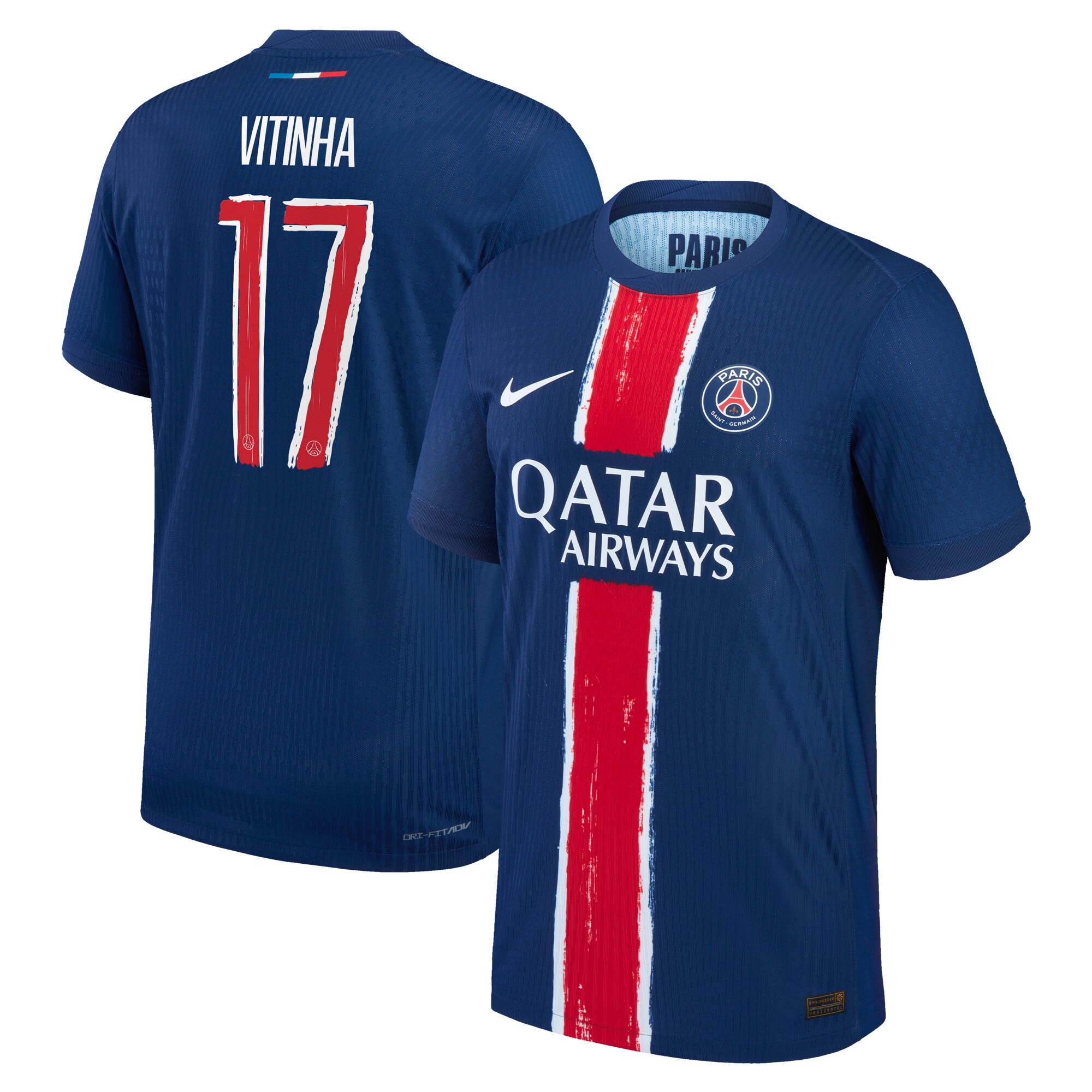 maillot domicile match psg nike dri-fit adv 2425 – flocage coupe vitinha 17 Série | Maillots et Vêtements PSG Exclusifs sur PSG Shop