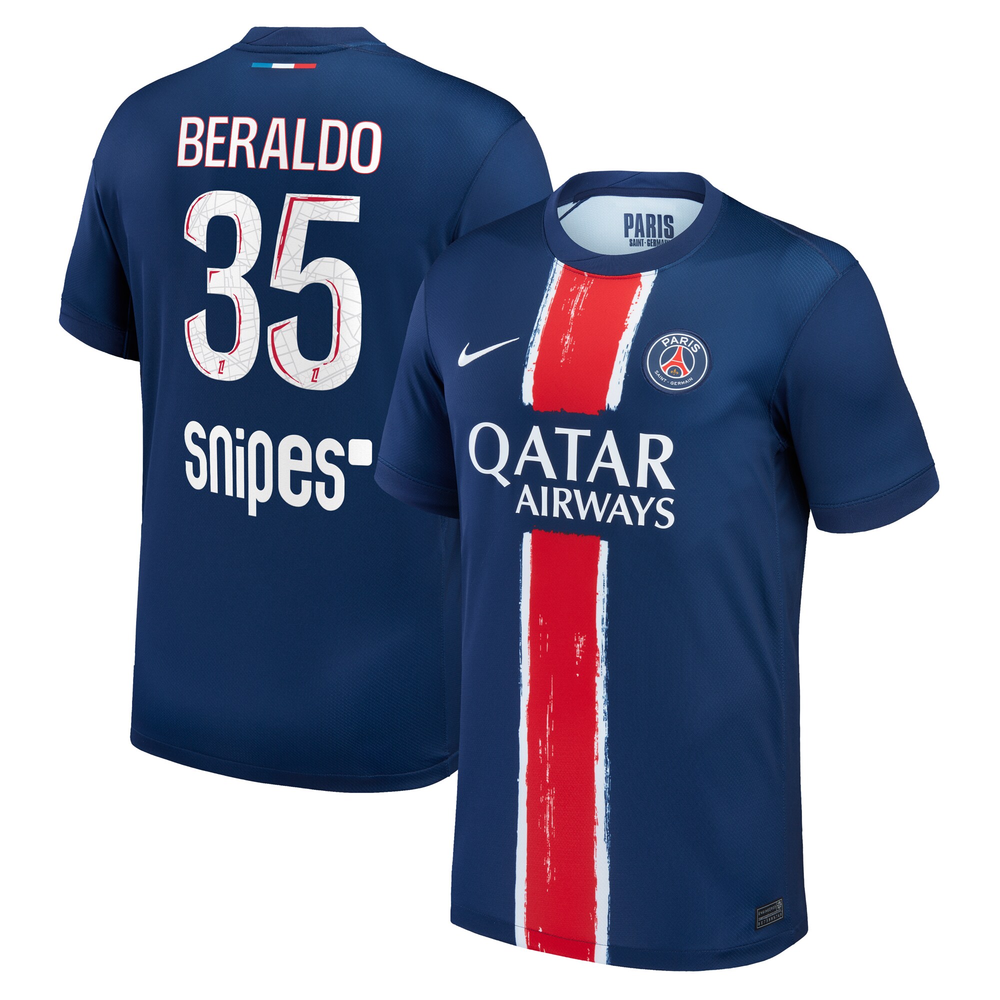 maillot domicile stadium psg nike 2425 avec flocage beraldo 35 Série | Maillots et Vêtements PSG Exclusifs sur PSG Shop