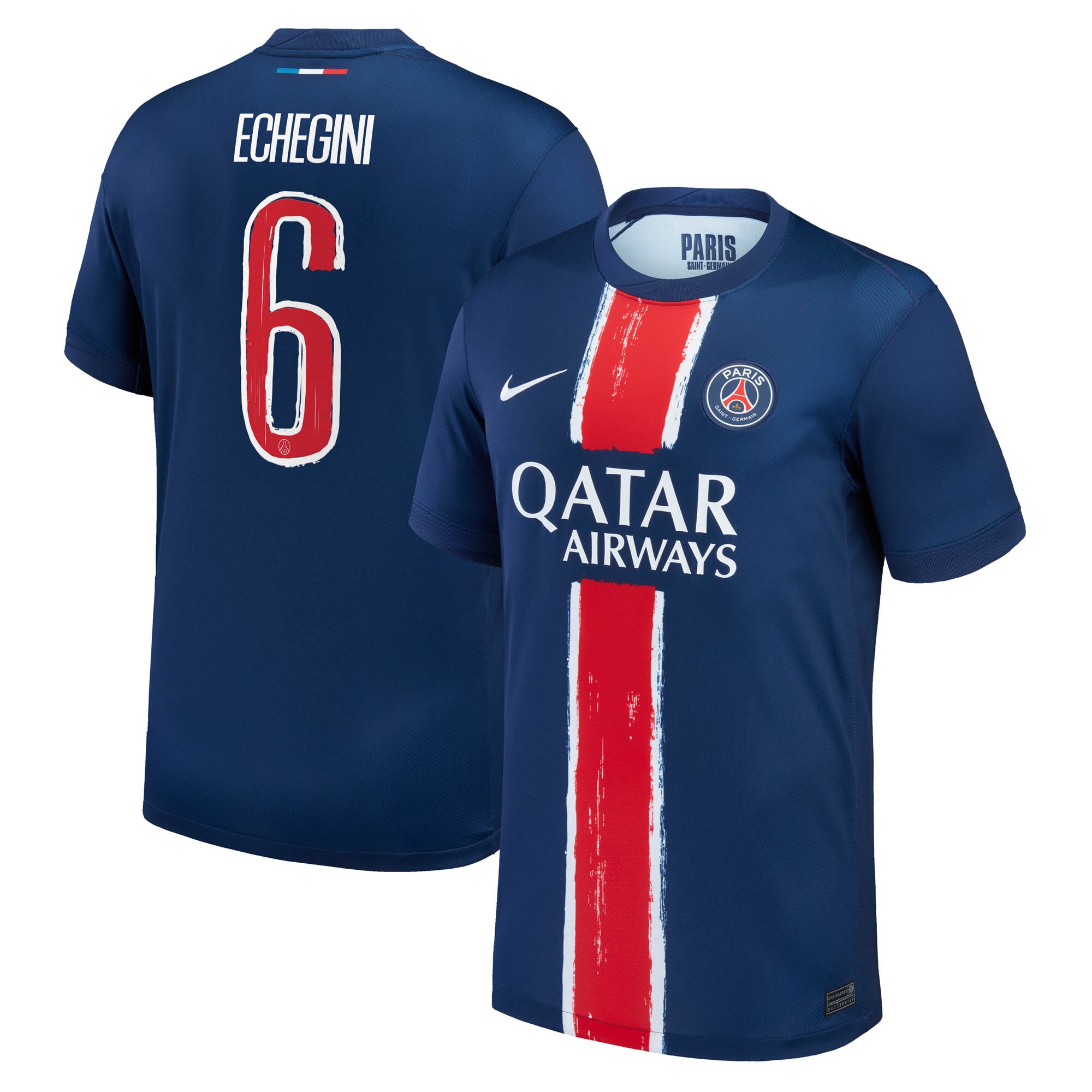 maillot domicile stadium psg nike 2425 avec flocage echegini 6 Série | Maillots et Vêtements PSG Exclusifs sur PSG Shop