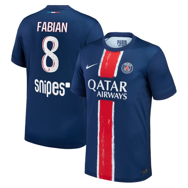 maillot domicile stadium psg nike 2425 avec flocage fabian 8 Série | Maillots et Vêtements PSG Exclusifs sur PSG Shop