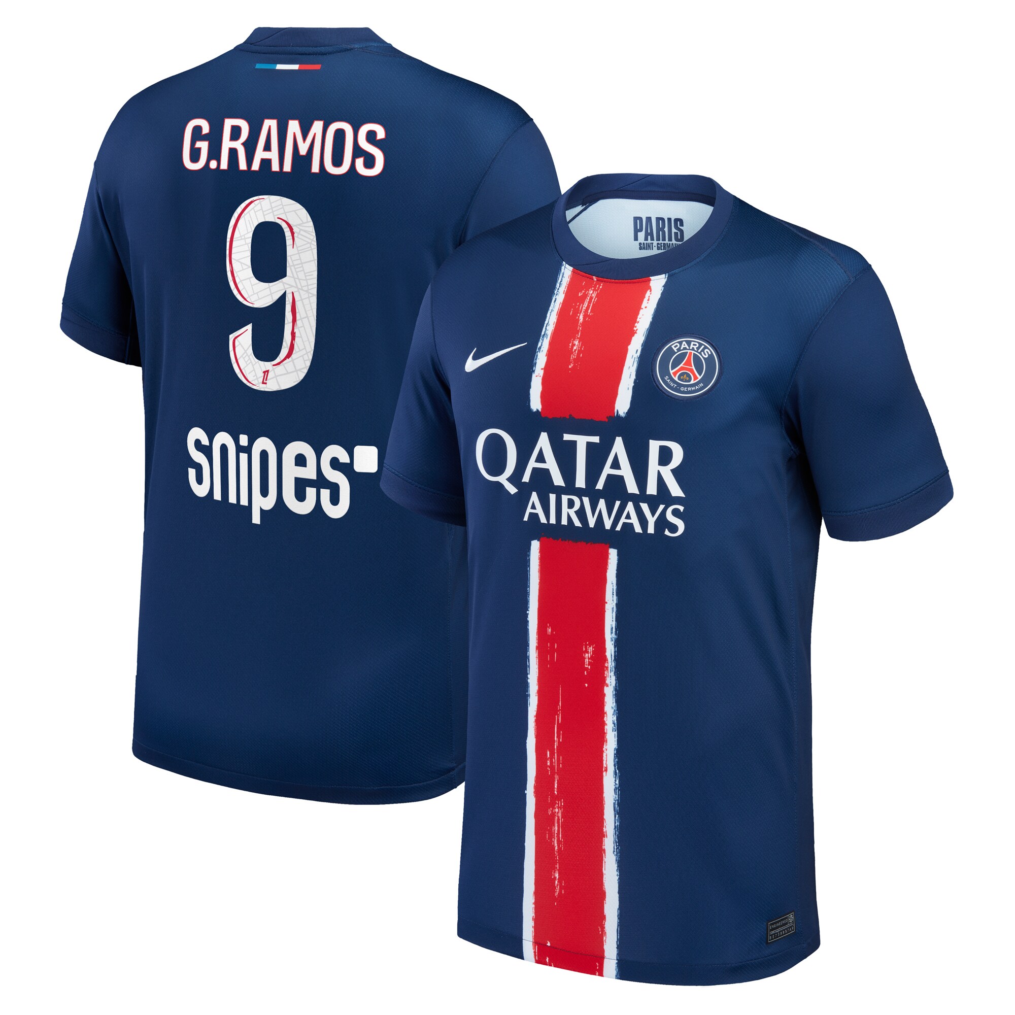 maillot domicile stadium psg nike 2425 avec flocage g.ramos 9 Série | Maillots et Vêtements PSG Exclusifs sur PSG Shop