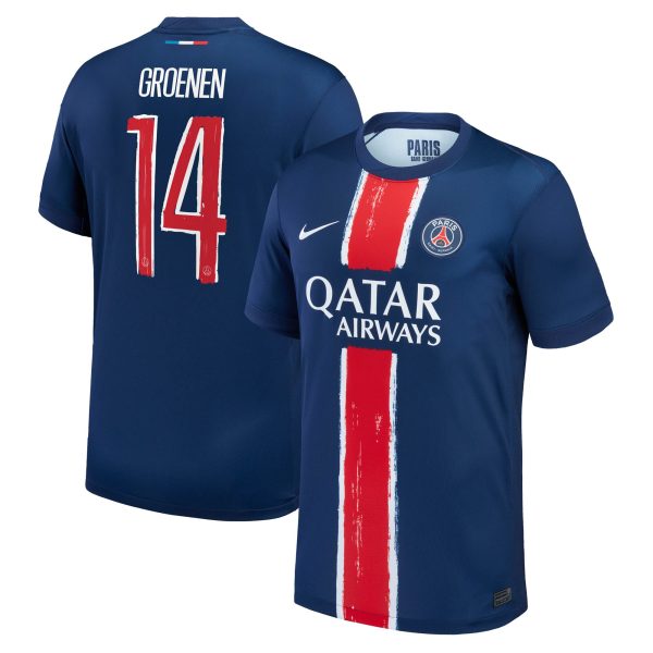 maillot domicile stadium psg nike 2425 avec flocage groenen 14 Série | Maillots et Vêtements PSG Exclusifs sur PSG Shop