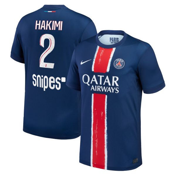 maillot domicile stadium psg nike 2425 avec flocage hakimi 2 Série | Maillots et Vêtements PSG Exclusifs sur PSG Shop
