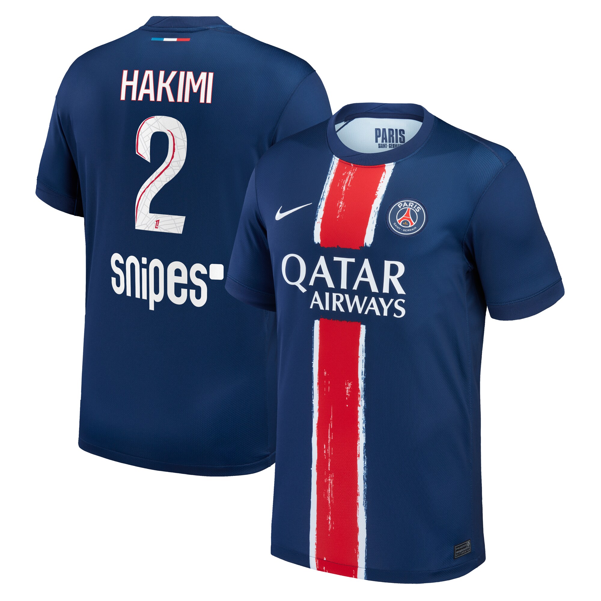 maillot domicile stadium psg nike 2425 avec flocage hakimi 2 Série | Maillots et Vêtements PSG Exclusifs sur PSG Shop