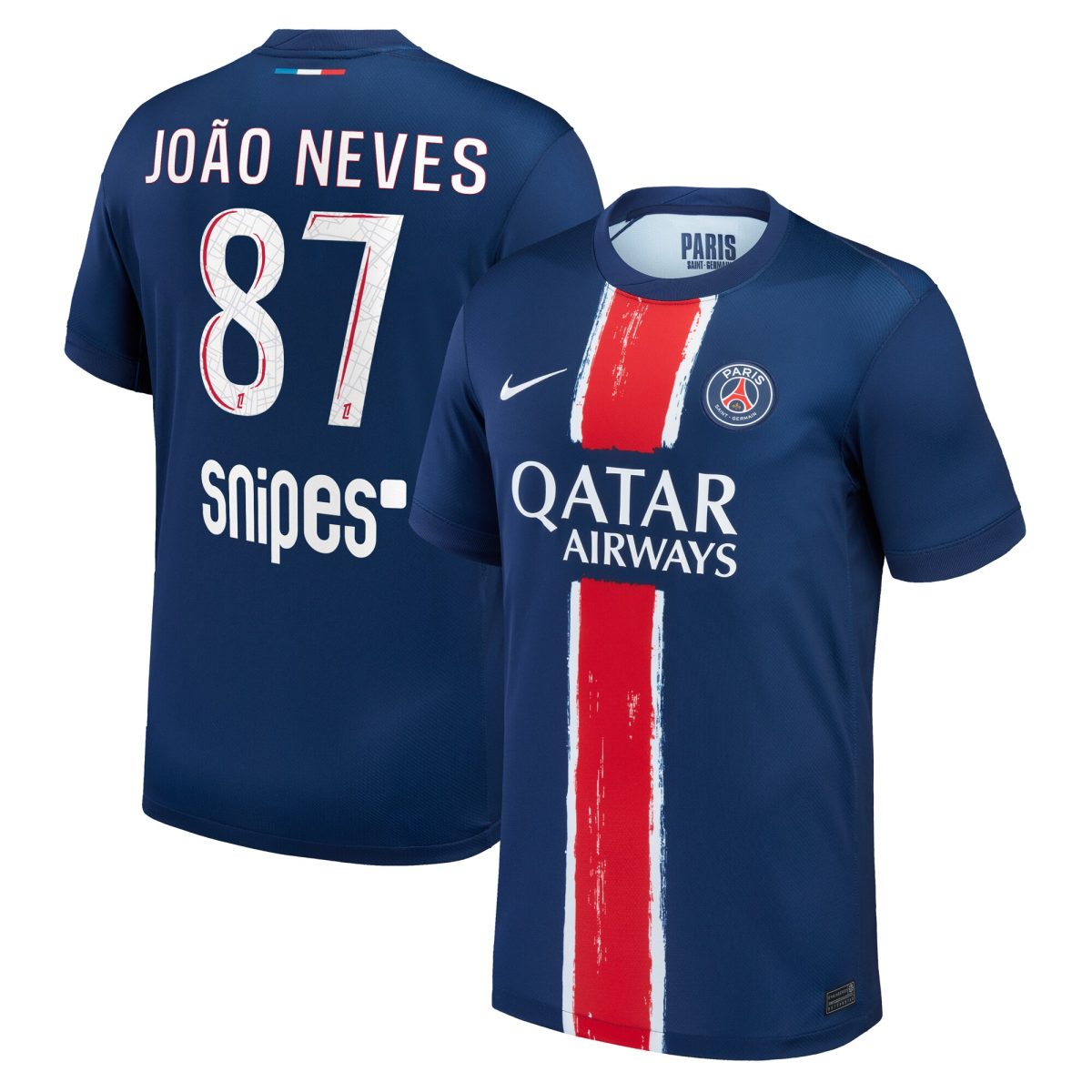 maillot domicile stadium psg nike 2425 avec flocage joao neves 87 Série | Maillots et Vêtements PSG Exclusifs sur PSG Shop