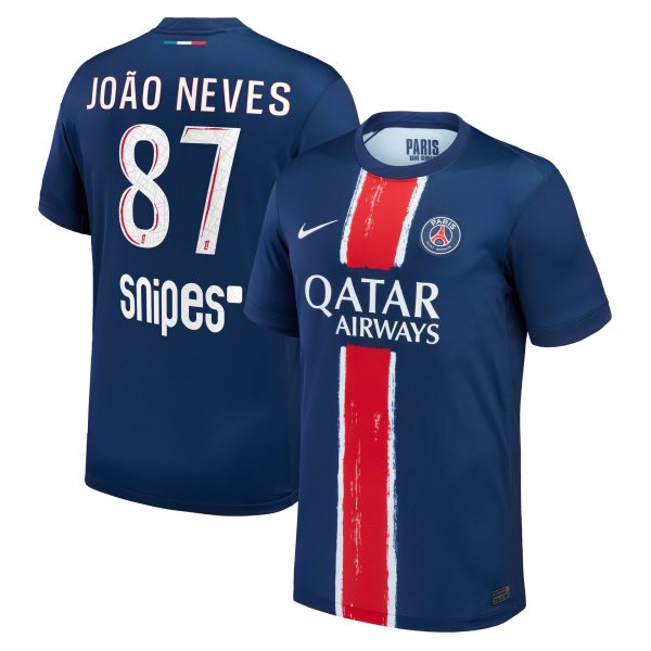 maillot domicile stadium psg nike 2425 avec flocage joao neves 87 Série | Maillots et Vêtements PSG Exclusifs sur PSG Shop