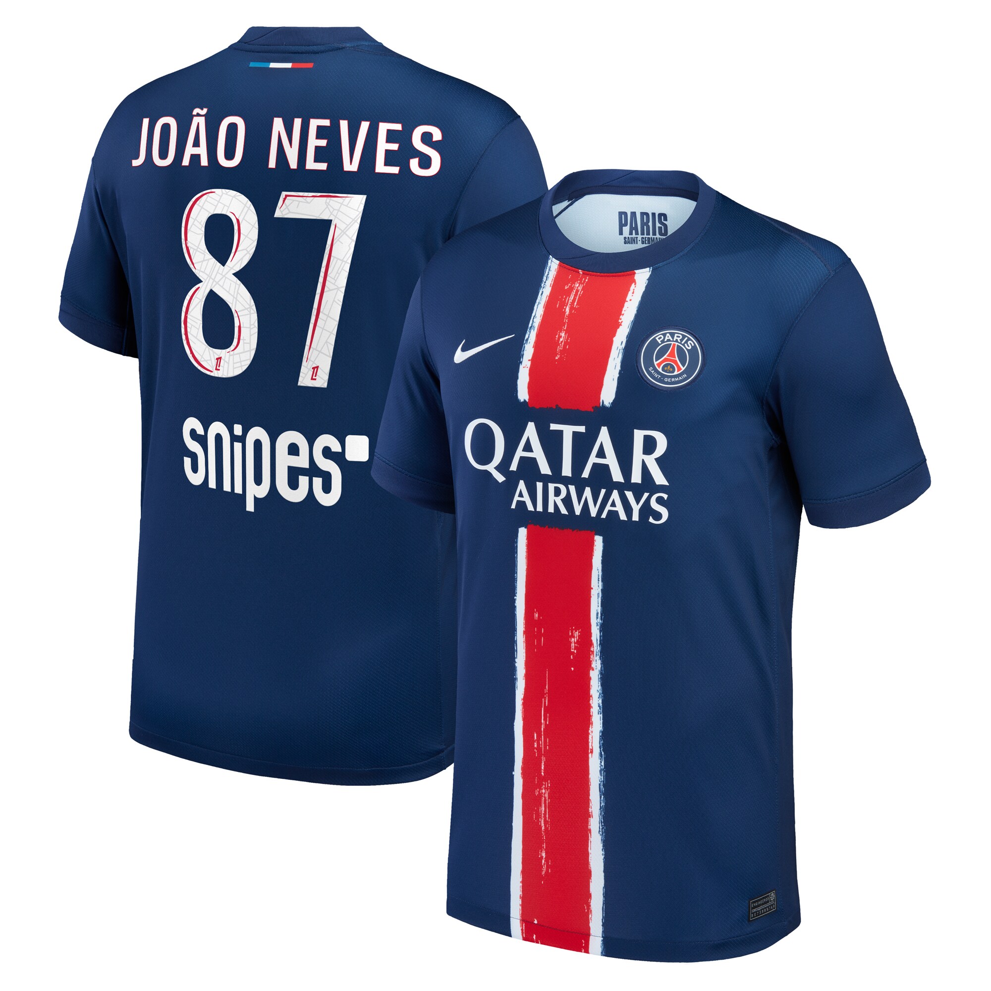 maillot domicile stadium psg nike 2425 avec flocage joao neves 87 Série | Maillots et Vêtements PSG Exclusifs sur PSG Shop