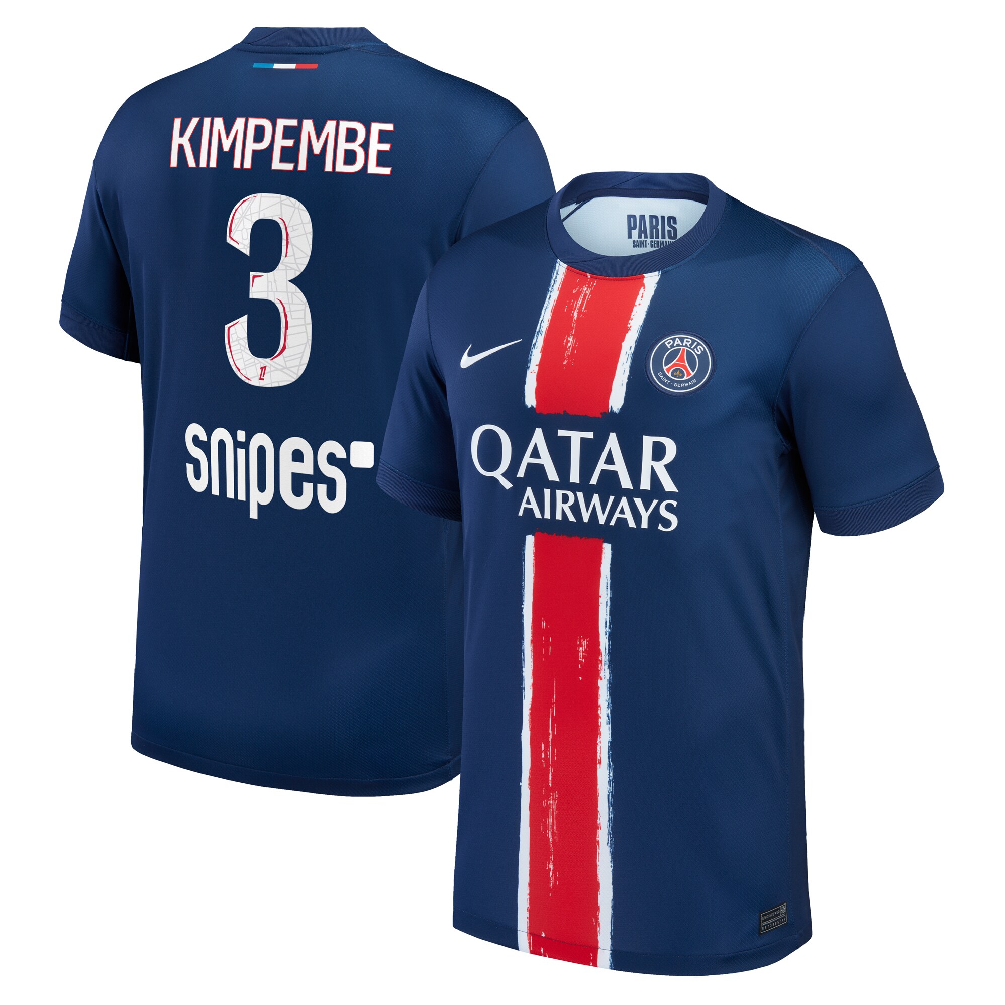 maillot domicile stadium psg nike 2425 avec flocage kimpembe 3 Série | Maillots et Vêtements PSG Exclusifs sur PSG Shop