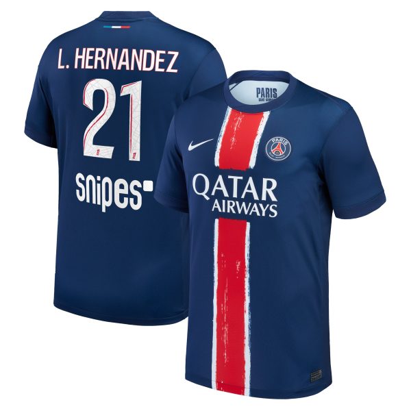 maillot domicile stadium psg nike 2425 avec flocage l.hernandez 21 Série | Maillots et Vêtements PSG Exclusifs sur PSG Shop