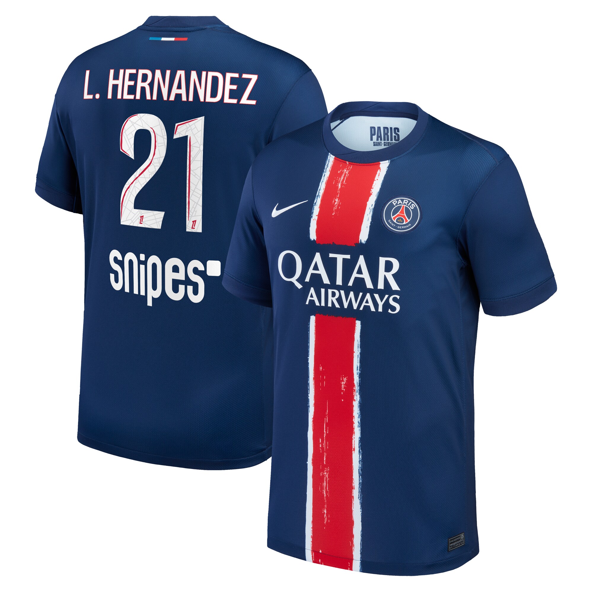 maillot domicile stadium psg nike 2425 avec flocage l.hernandez 21 Série | Maillots et Vêtements PSG Exclusifs sur PSG Shop