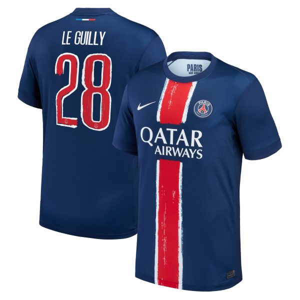 maillot domicile stadium psg nike 2425 avec flocage le guilly 28 Série | Maillots et Vêtements PSG Exclusifs sur PSG Shop
