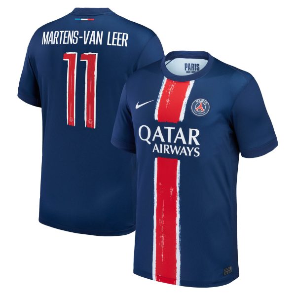 maillot domicile stadium psg nike 2425 avec flocage martens-van leer 11 Série | Maillots et Vêtements PSG Exclusifs sur PSG Shop