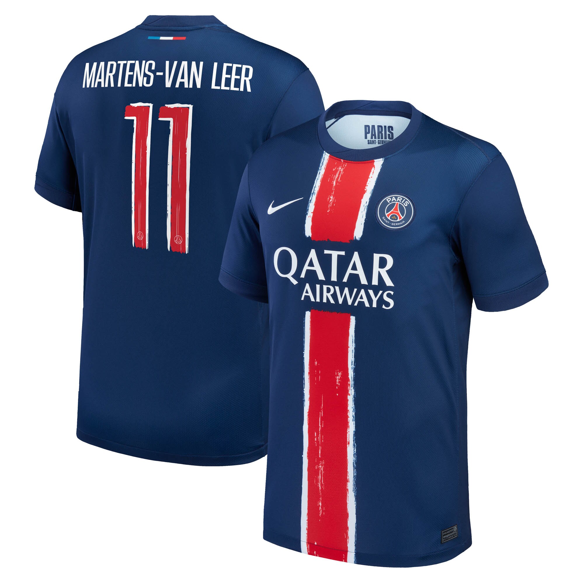 maillot domicile stadium psg nike 2425 avec flocage martens-van leer 11 Série | Maillots et Vêtements PSG Exclusifs sur PSG Shop