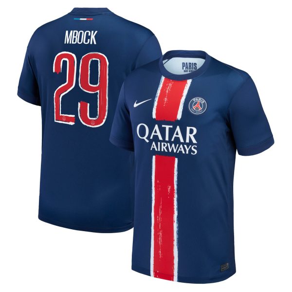 maillot domicile stadium psg nike 2425 avec flocage mbock 29 Série | Maillots et Vêtements PSG Exclusifs sur PSG Shop