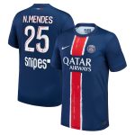maillot domicile stadium psg nike 2425 avec flocage n.mendes 25 Série | Maillots et Vêtements PSG Exclusifs sur PSG Shop