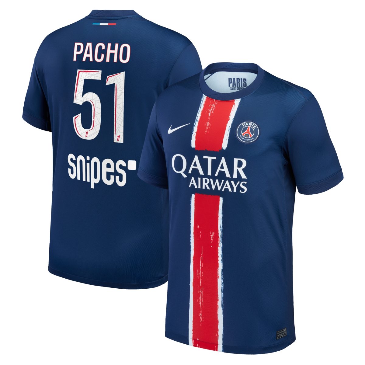 maillot domicile stadium psg nike 2425 avec flocage pacho 51 Série | Maillots et Vêtements PSG Exclusifs sur PSG Shop