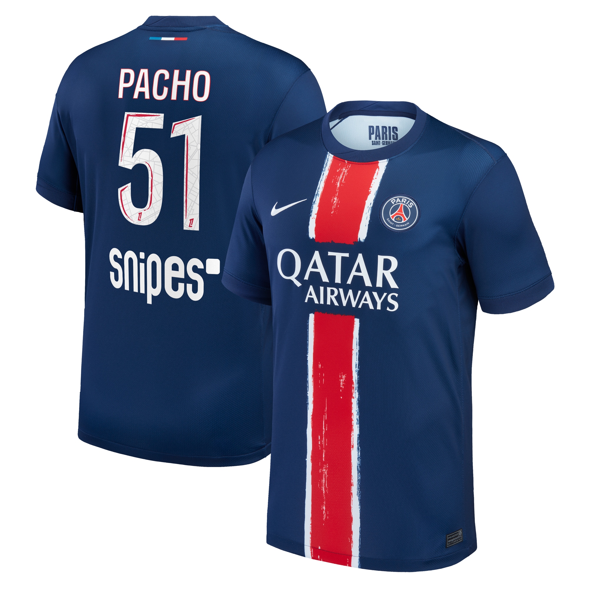 maillot domicile stadium psg nike 2425 avec flocage pacho 51 Série | Maillots et Vêtements PSG Exclusifs sur PSG Shop