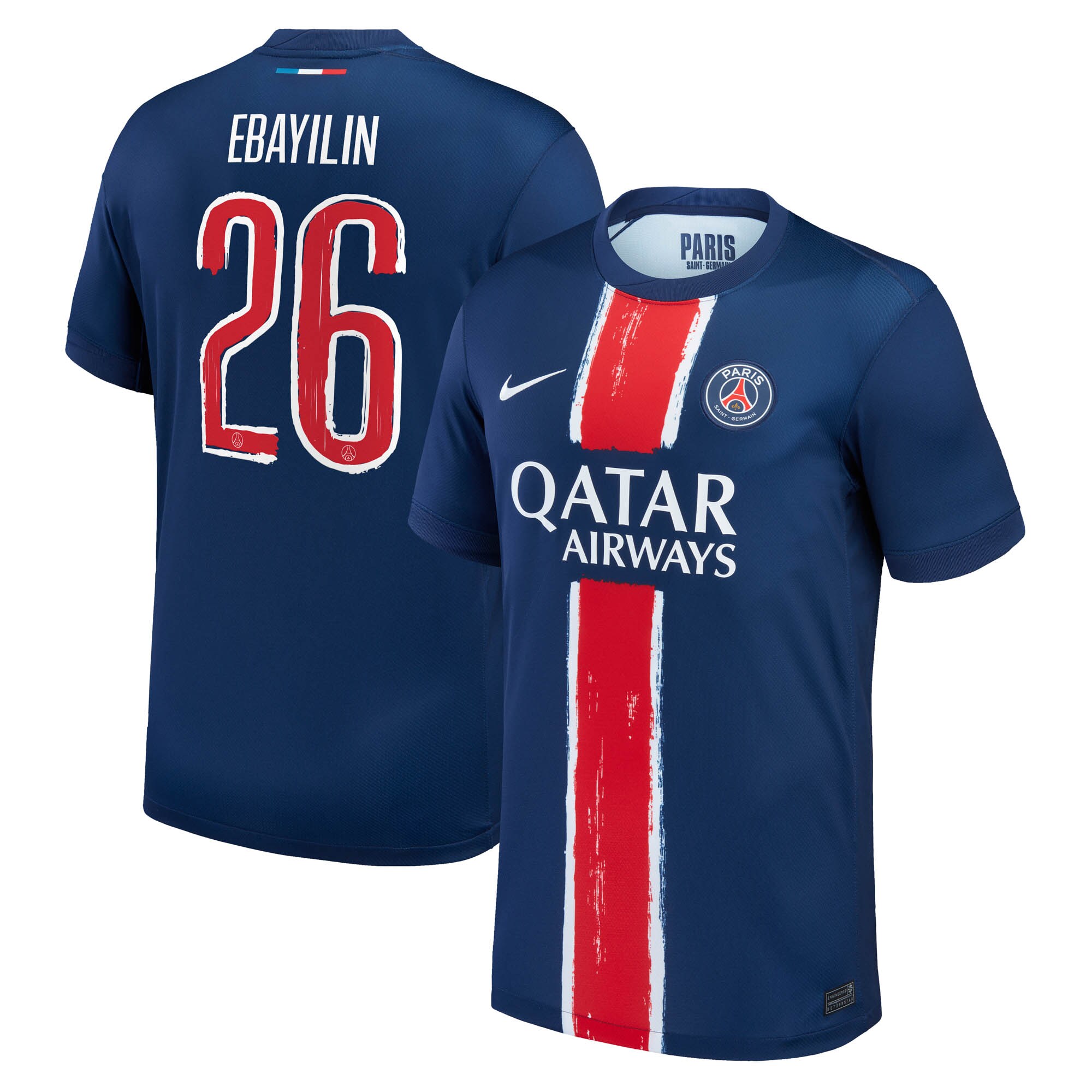 maillot domicile stadium psg nike 2425 – enfant avec flocage ebayilin 26 Série | Maillots et Vêtements PSG Exclusifs sur PSG Shop
