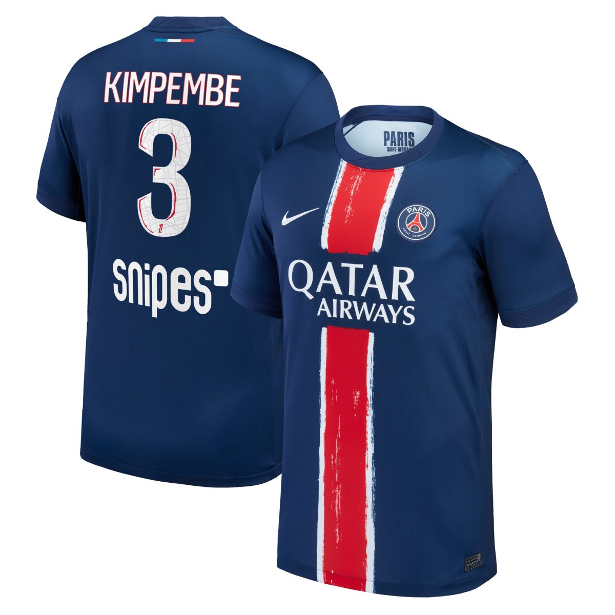 maillot domicile stadium psg nike 2425 – enfant avec flocage kimpembe 3 Série | Maillots et Vêtements PSG Exclusifs sur PSG Shop