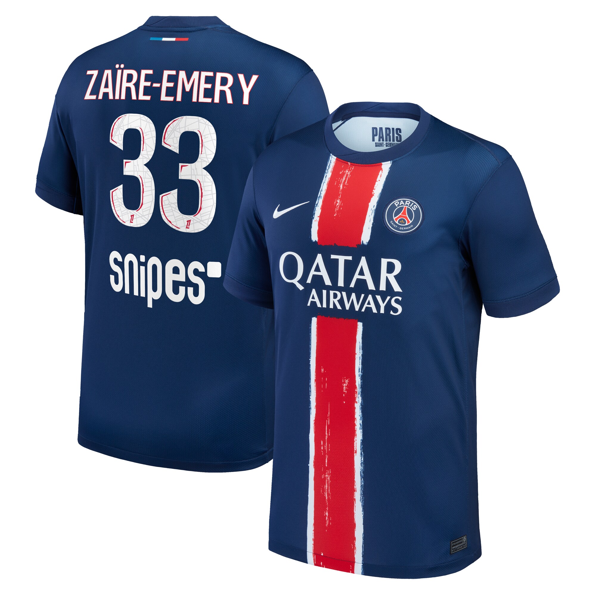 maillot domicile stadium psg nike 2425 – enfant avec flocage zaire-emery 33 Série | Maillots et Vêtements PSG Exclusifs sur PSG Shop