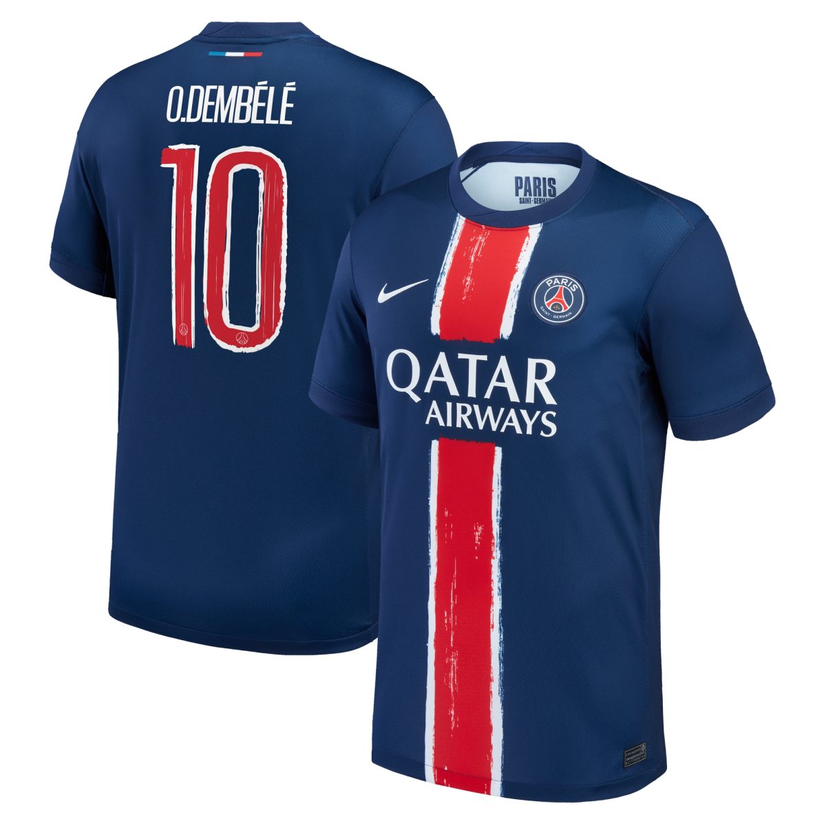 maillot domicile stadium psg nike 2425 – enfant – flocage coupe o.dembele 10 Série | Maillots et Vêtements PSG Exclusifs sur PSG Shop