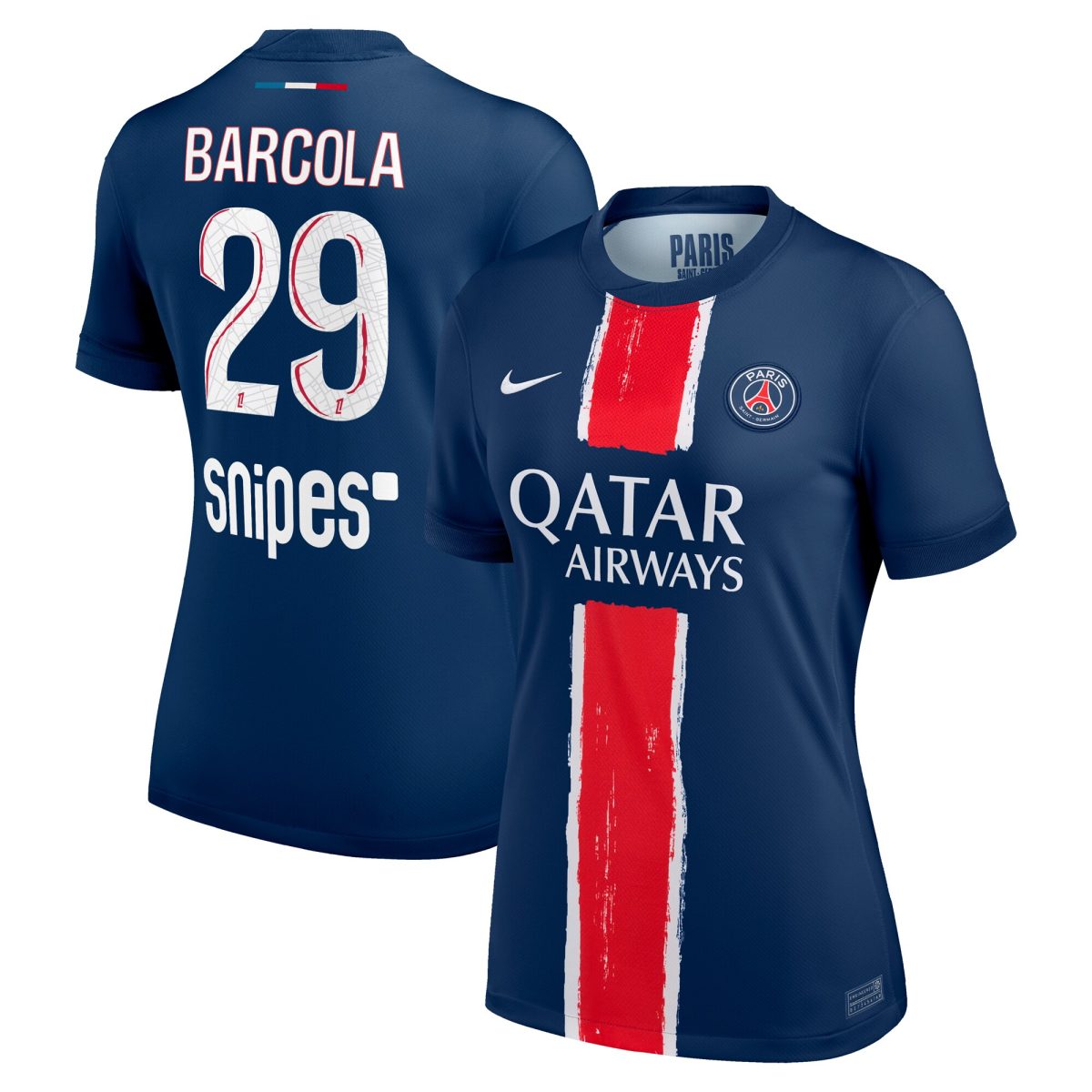 maillot domicile stadium psg nike 2425 – femme avec flocage barcola 29 Série | Maillots et Vêtements PSG Exclusifs sur PSG Shop