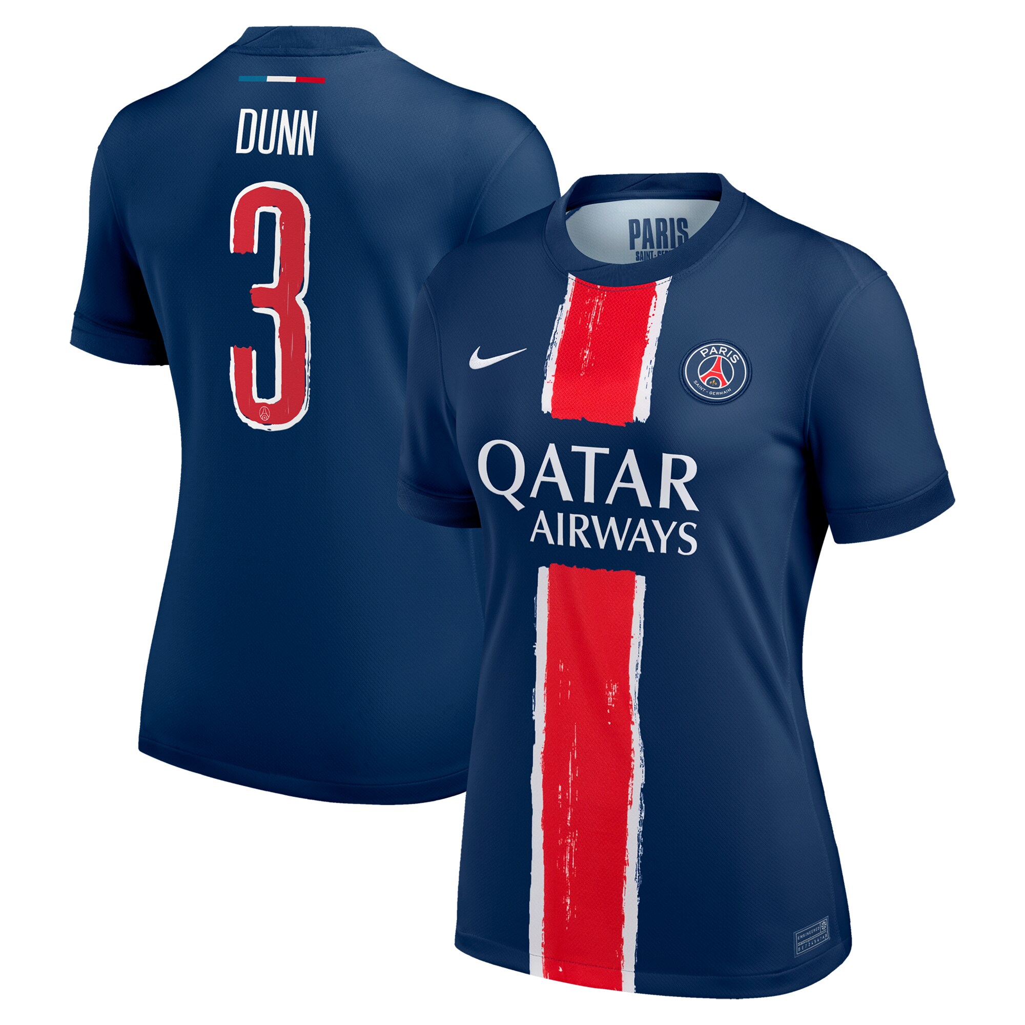 maillot domicile stadium psg nike 2425 – femme avec flocage dunn 3 Série | Maillots et Vêtements PSG Exclusifs sur PSG Shop