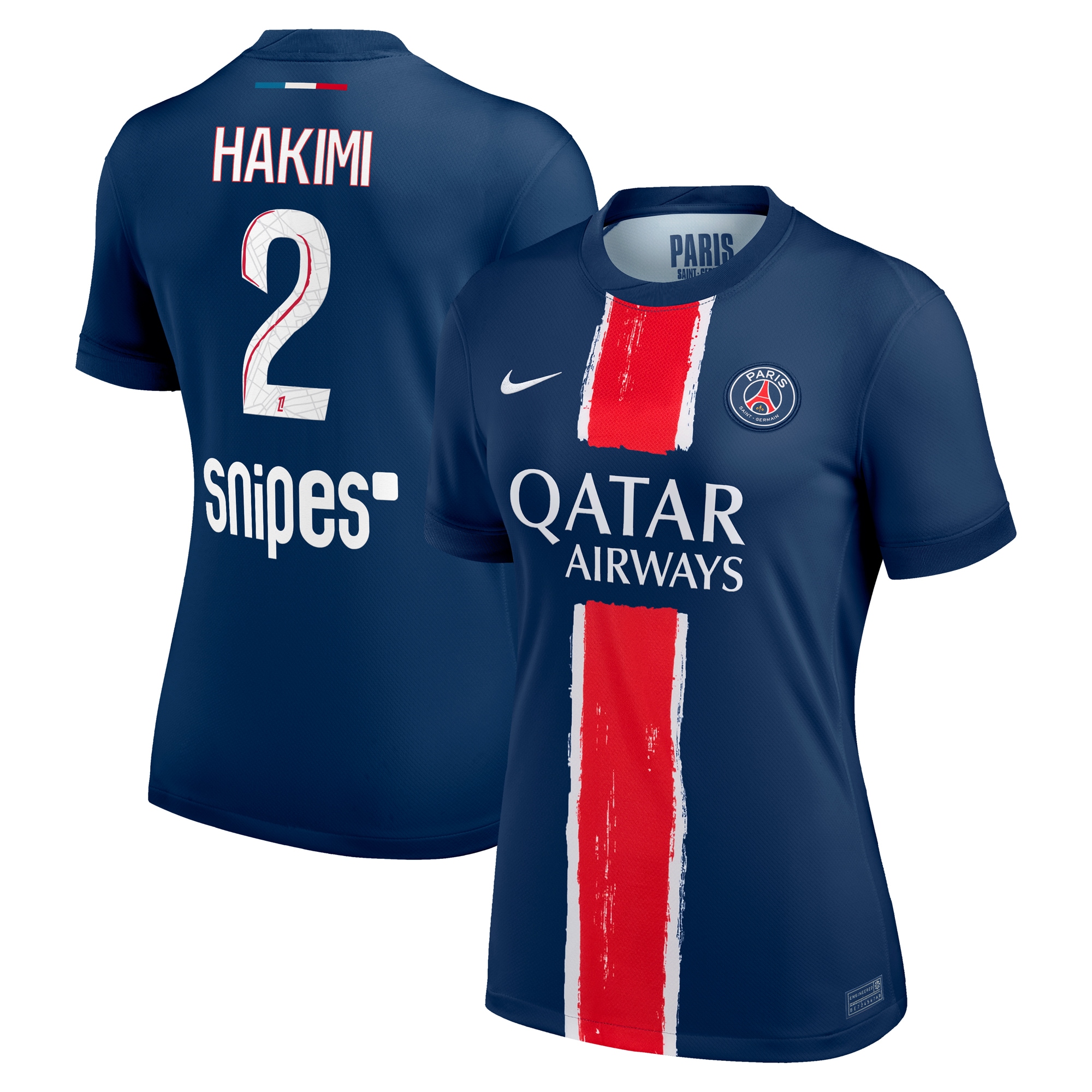 maillot domicile stadium psg nike 2425 – femme avec flocage hakimi 2 Série | Maillots et Vêtements PSG Exclusifs sur PSG Shop