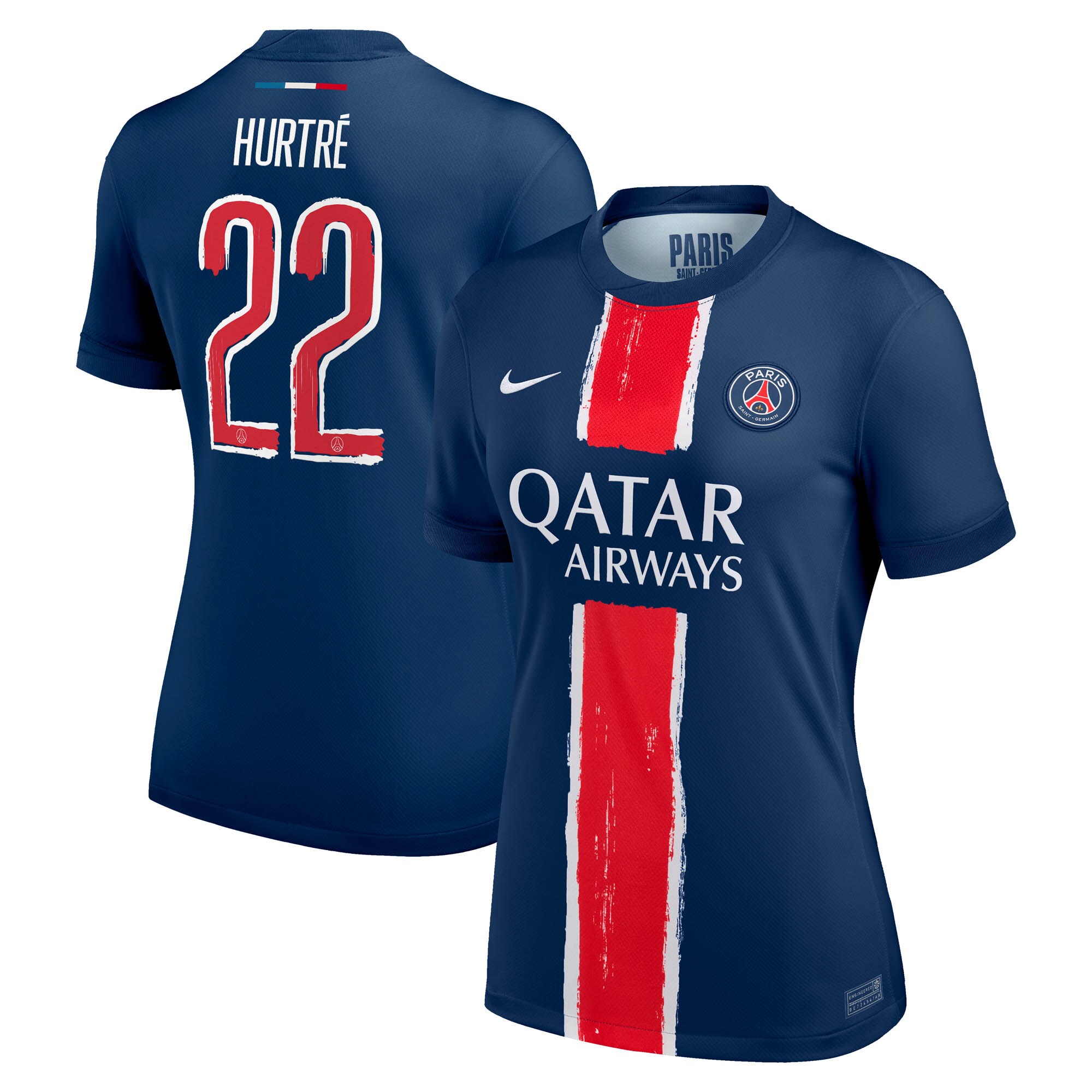 maillot domicile stadium psg nike 2425 – femme avec flocage hurtre 22 Série | Maillots et Vêtements PSG Exclusifs sur PSG Shop