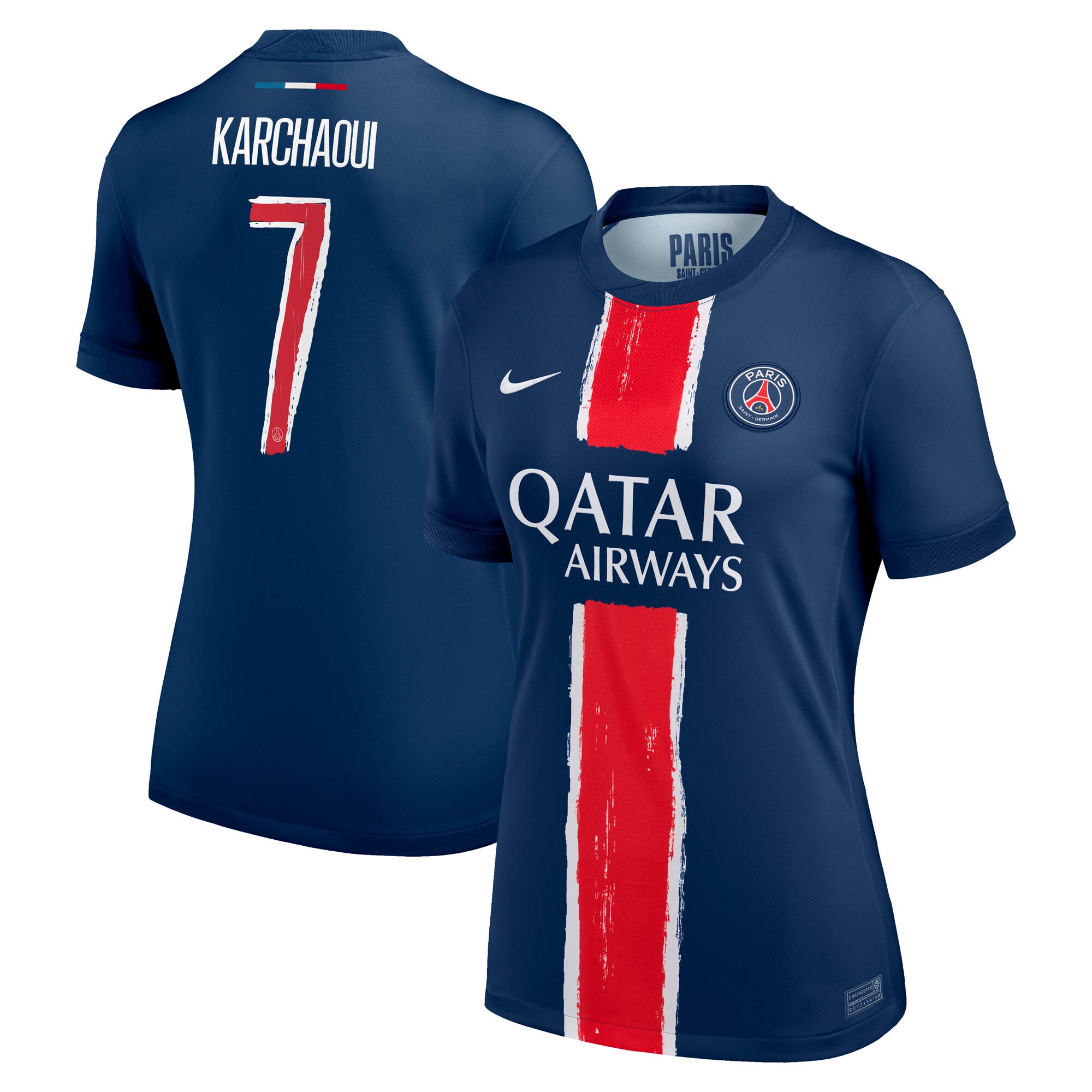 maillot domicile stadium psg nike 2425 – femme avec flocage karchaoui 7 Série | Maillots et Vêtements PSG Exclusifs sur PSG Shop