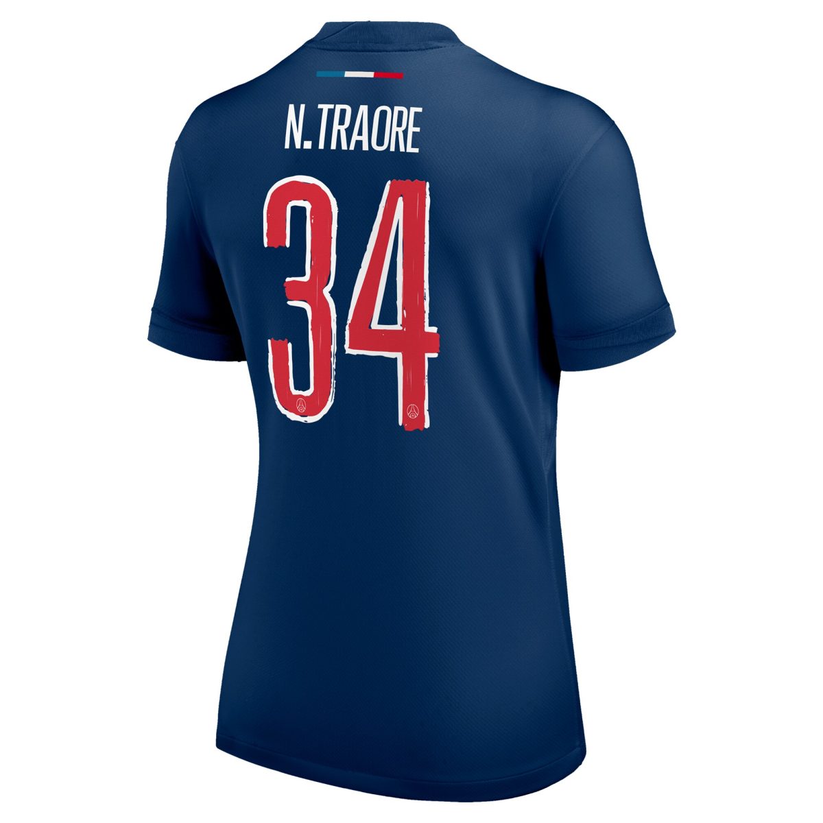 maillot domicile stadium psg nike 2425 – femme avec flocage n.traore 34 Série | Maillots et Vêtements PSG Exclusifs sur PSG Shop