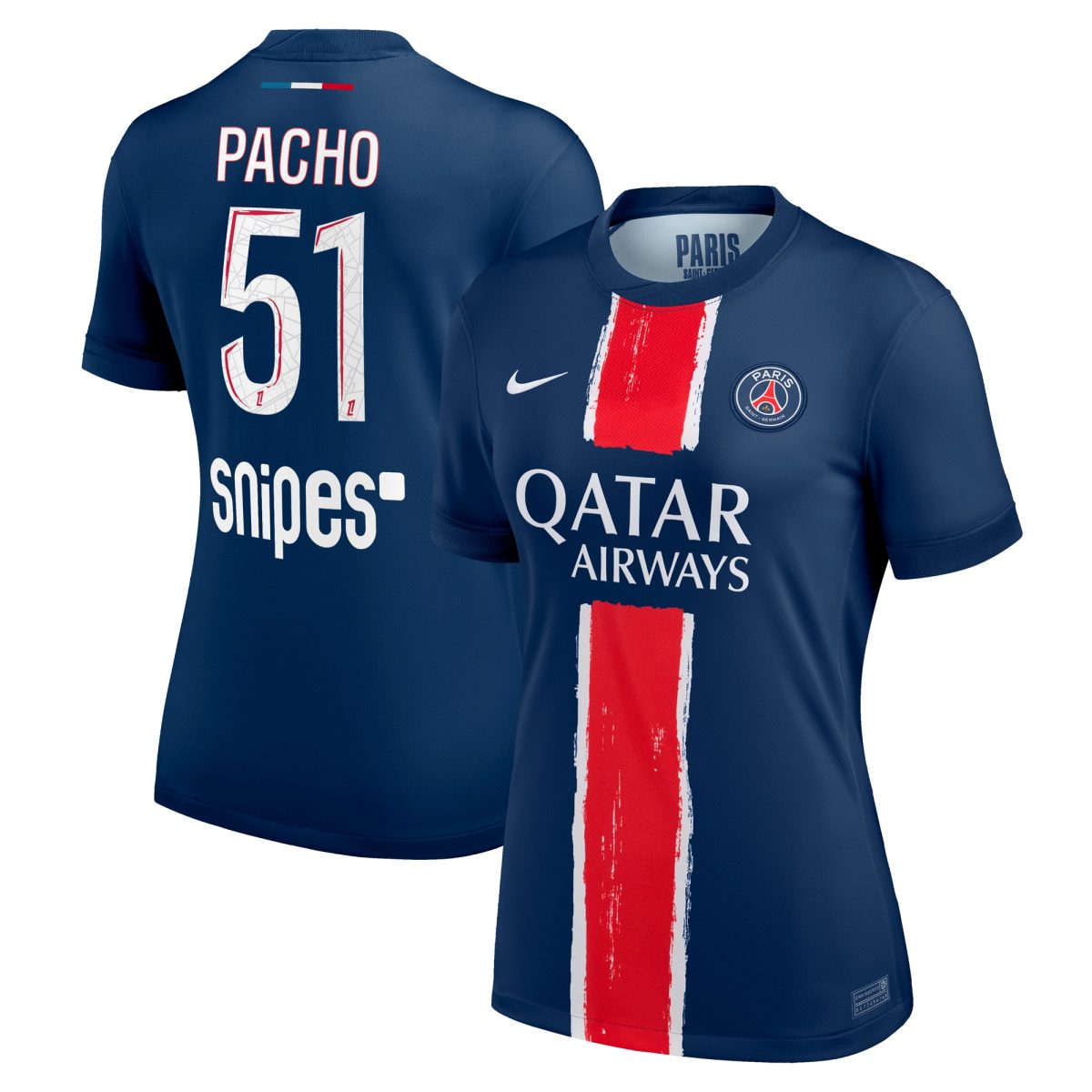 maillot domicile stadium psg nike 2425 – femme avec flocage pacho 51 Série | Maillots et Vêtements PSG Exclusifs sur PSG Shop
