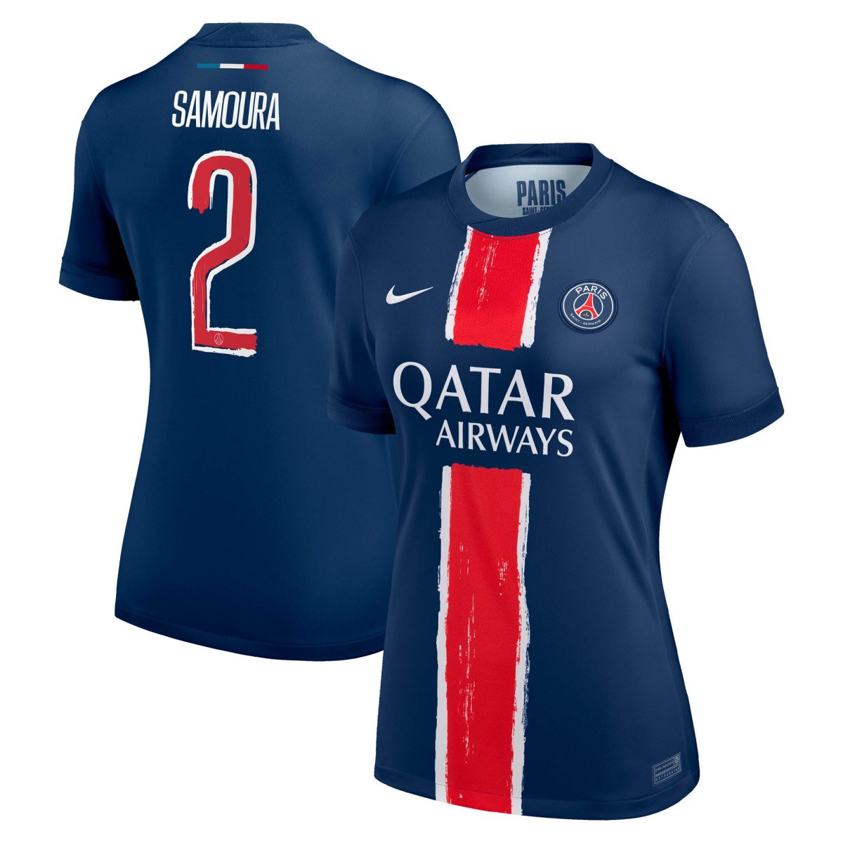 maillot domicile stadium psg nike 2425 – femme avec flocage samoura 2 Série | Maillots et Vêtements PSG Exclusifs sur PSG Shop