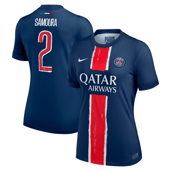 maillot domicile stadium psg nike 2425 – femme avec flocage samoura 2 Série | Maillots et Vêtements PSG Exclusifs sur PSG Shop
