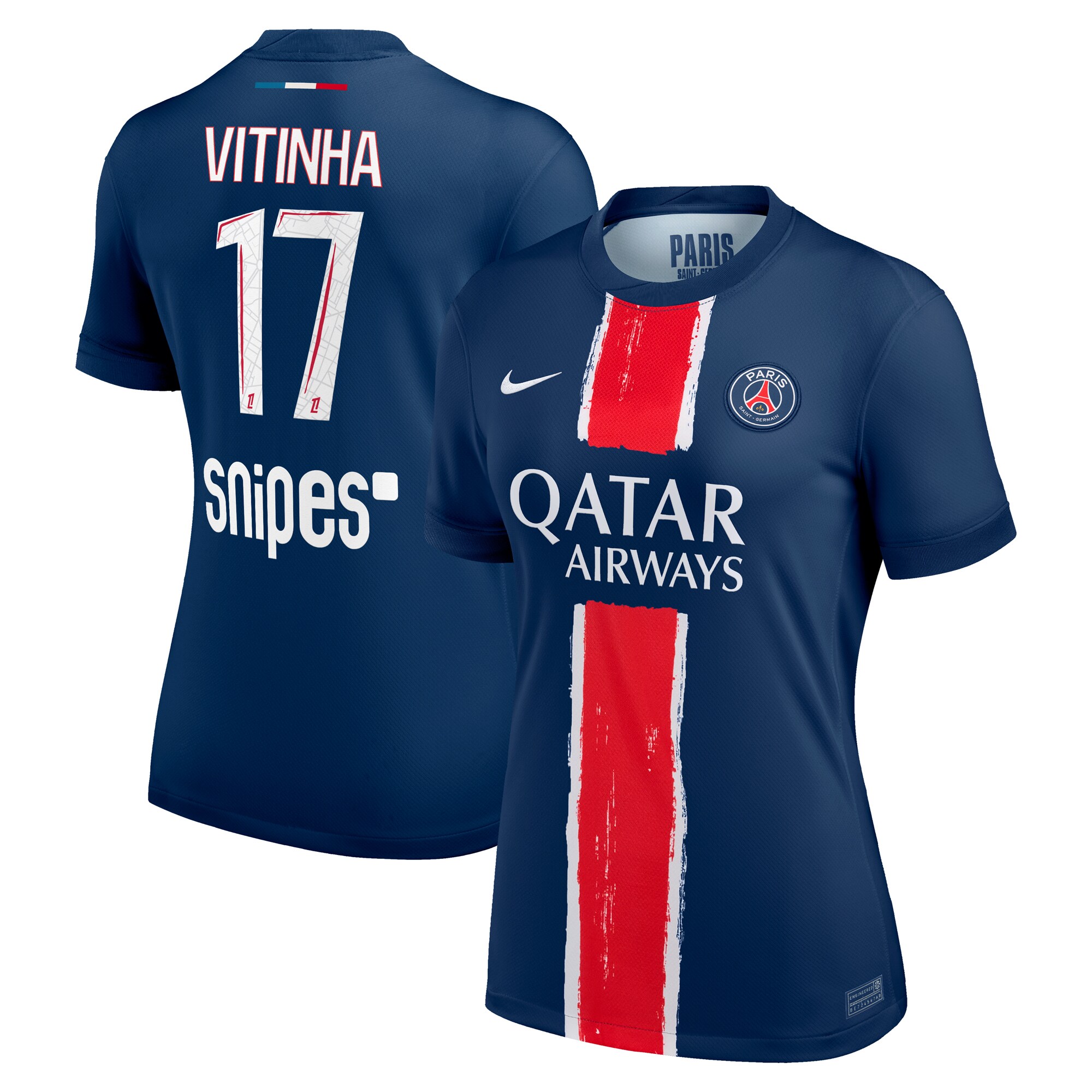 maillot domicile stadium psg nike 2425 – femme avec flocage vitinha 17 Série | Maillots et Vêtements PSG Exclusifs sur PSG Shop