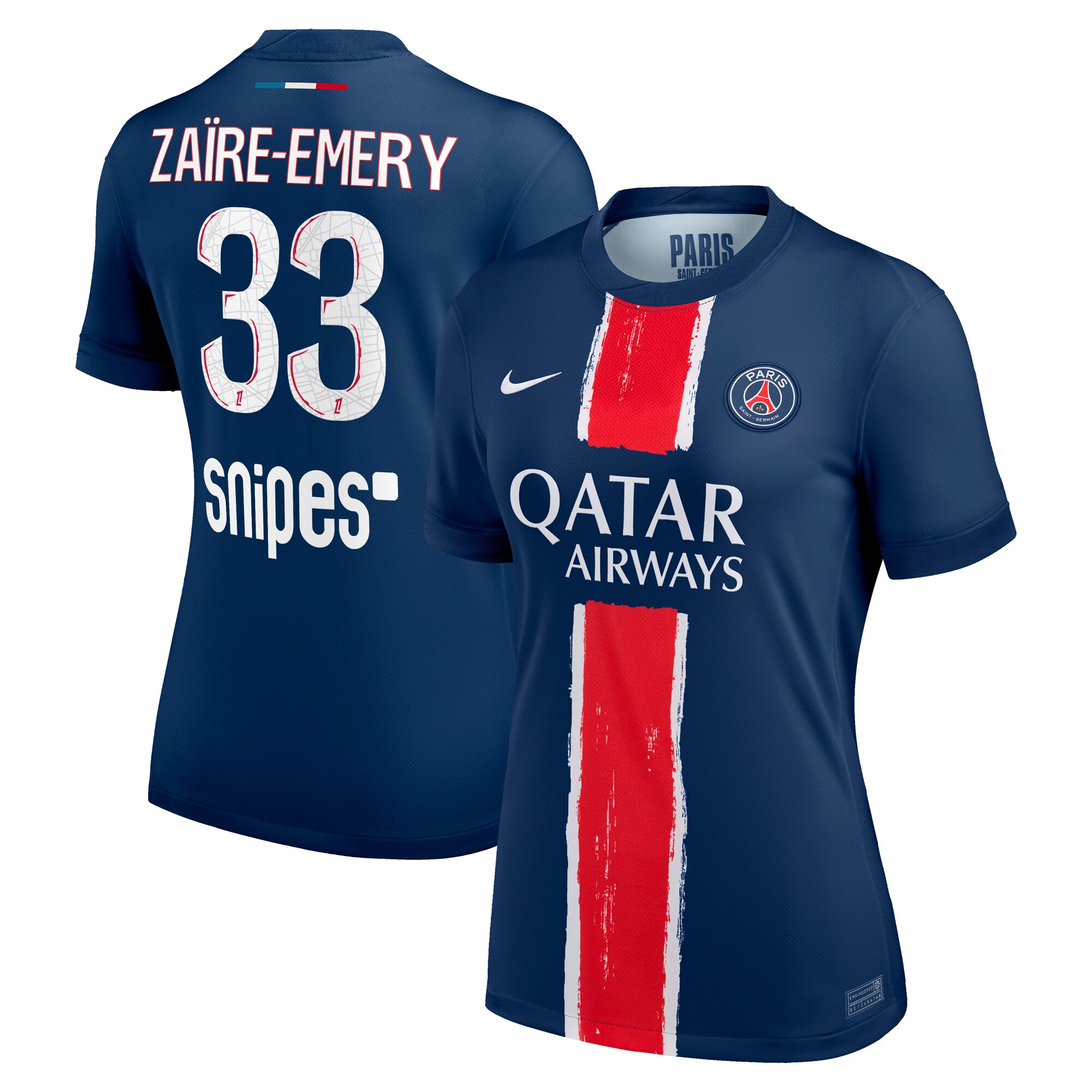 maillot domicile stadium psg nike 2425 – femme avec flocage zaire-emery 33 Série | Maillots et Vêtements PSG Exclusifs sur PSG Shop