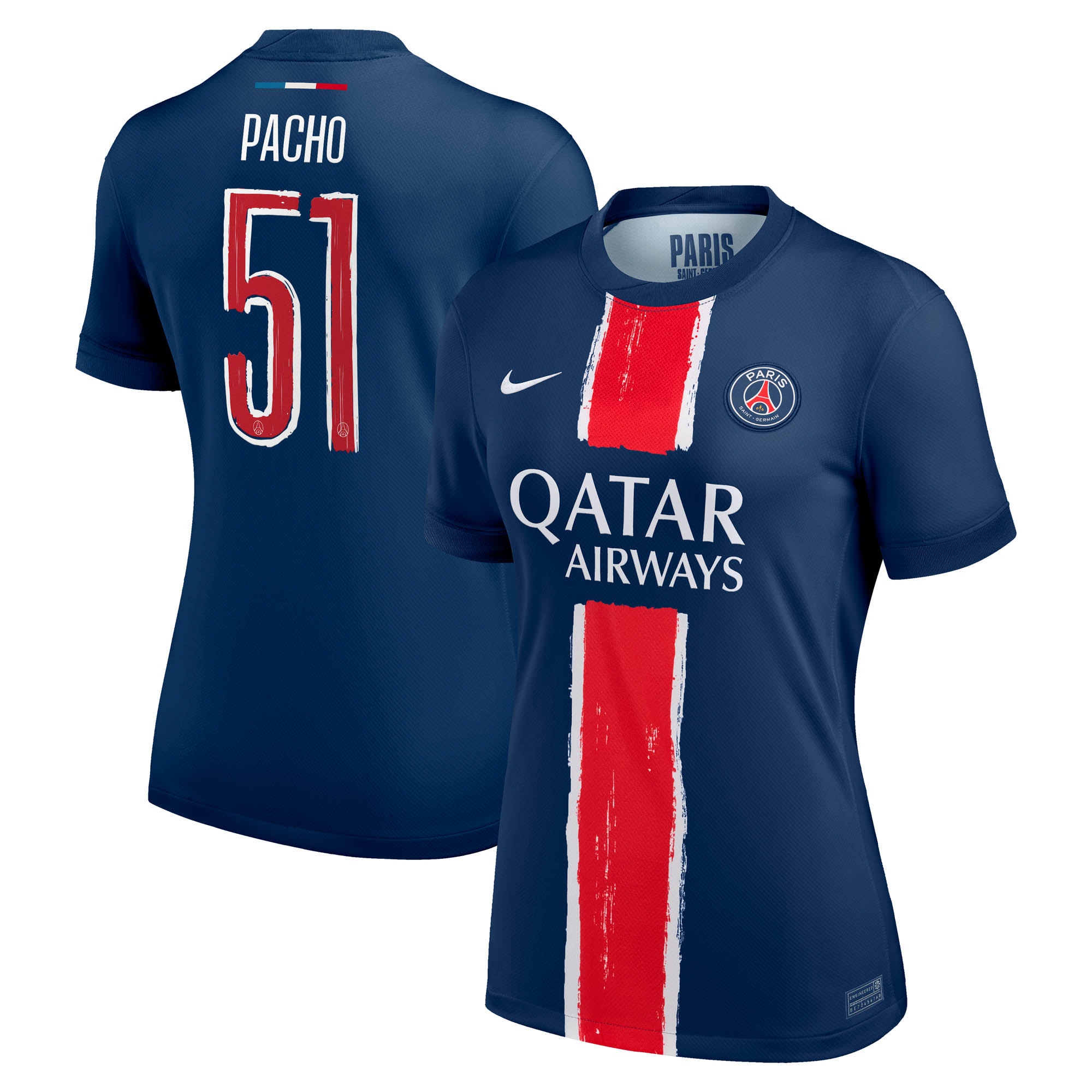 maillot domicile stadium psg nike 2425 – femme – flocage coupe pacho 51 Série | Maillots et Vêtements PSG Exclusifs sur PSG Shop