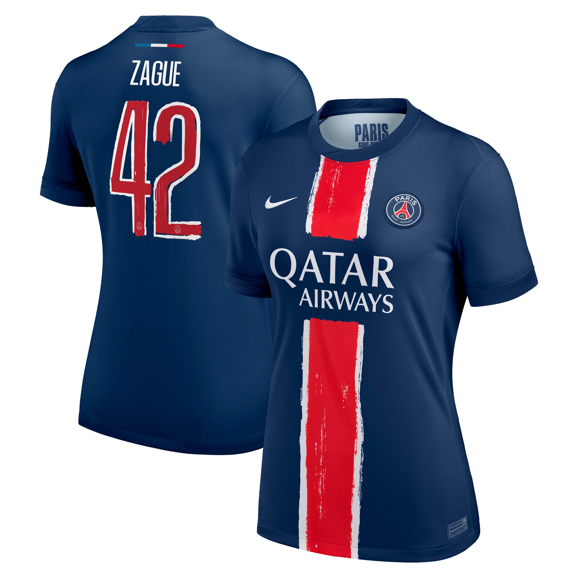 maillot domicile stadium psg nike 2425 – femme – flocage coupe zague 42 Série | Maillots et Vêtements PSG Exclusifs sur PSG Shop