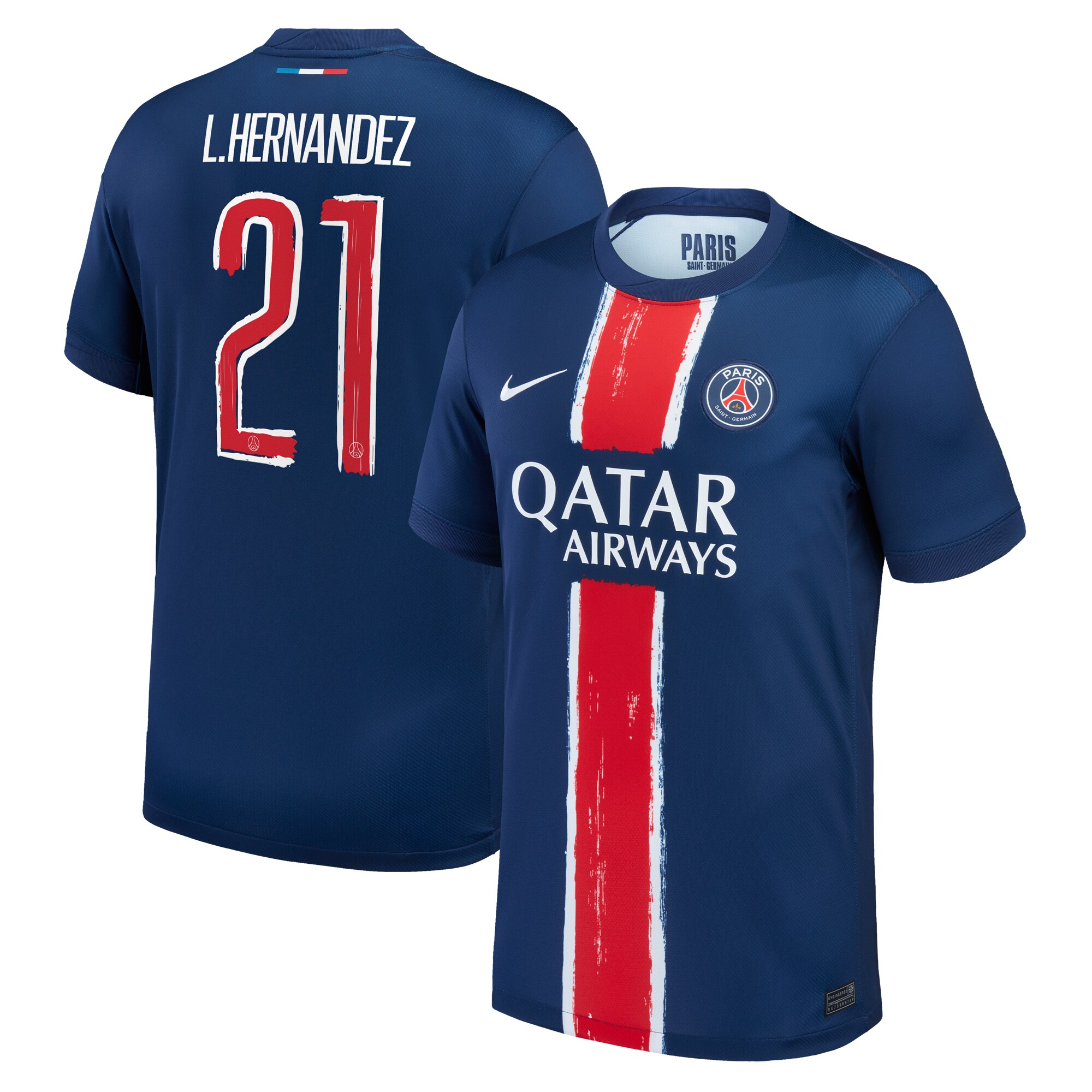maillot domicile stadium psg nike 2425 – flocage coupe l.hernandez 21 Série | Maillots et Vêtements PSG Exclusifs sur PSG Shop
