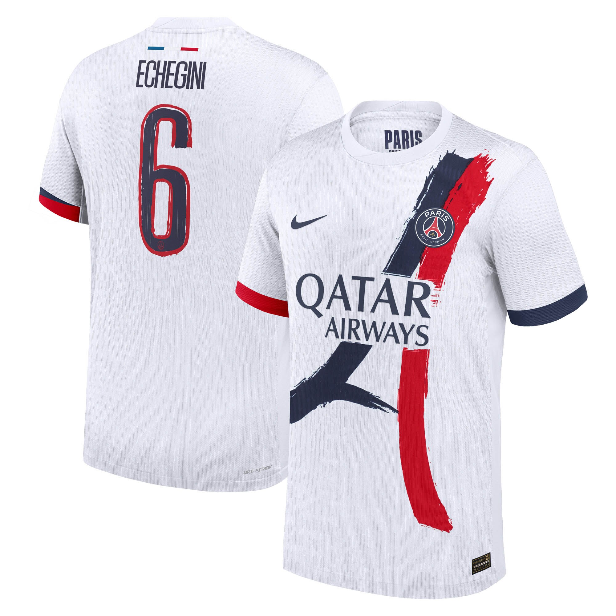 maillot exterieur match psg nike dri-fit adv 2425 avec flocage echegini 6 Série | Maillots et Vêtements PSG Exclusifs sur PSG Shop