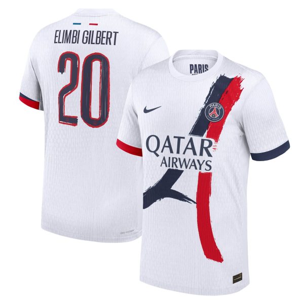 maillot exterieur match psg nike dri-fit adv 2425 avec flocage elimbi gilbert 20 Série | Maillots et Vêtements PSG Exclusifs sur PSG Shop