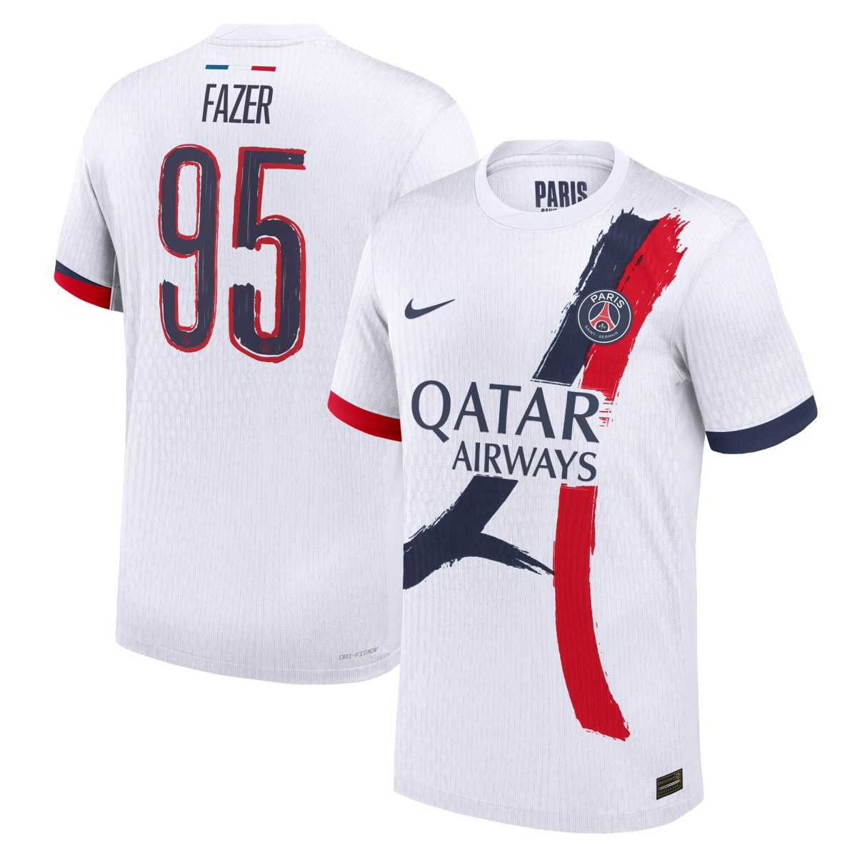 maillot exterieur match psg nike dri-fit adv 2425 avec flocage fazer 95 Série | Maillots et Vêtements PSG Exclusifs sur PSG Shop