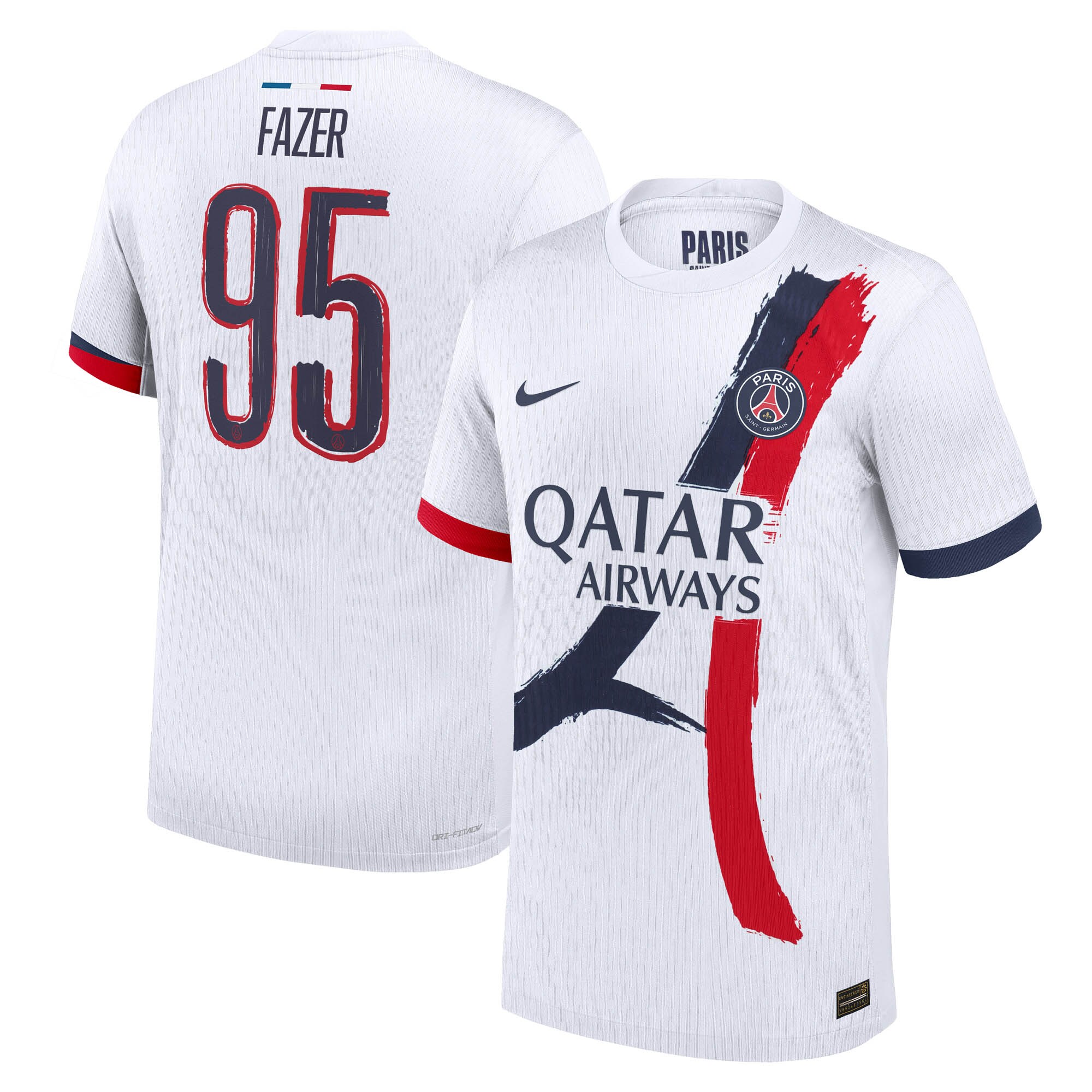 maillot exterieur match psg nike dri-fit adv 2425 avec flocage fazer 95 Série | Maillots et Vêtements PSG Exclusifs sur PSG Shop