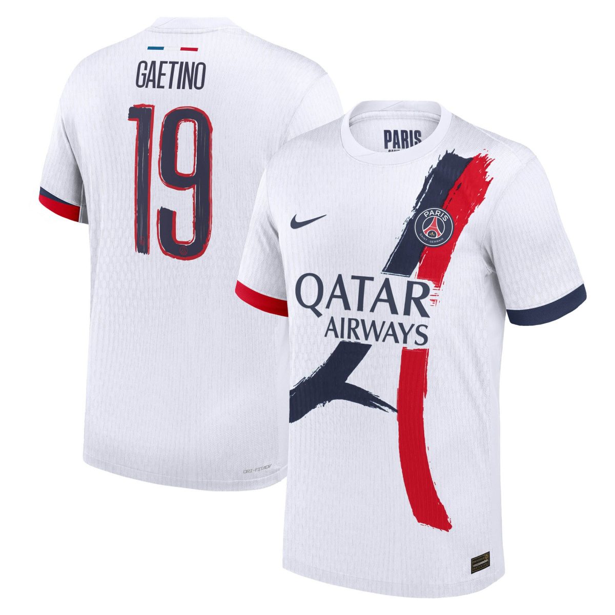 maillot exterieur match psg nike dri-fit adv 2425 avec flocage gaetino 19 Série | Maillots et Vêtements PSG Exclusifs sur PSG Shop