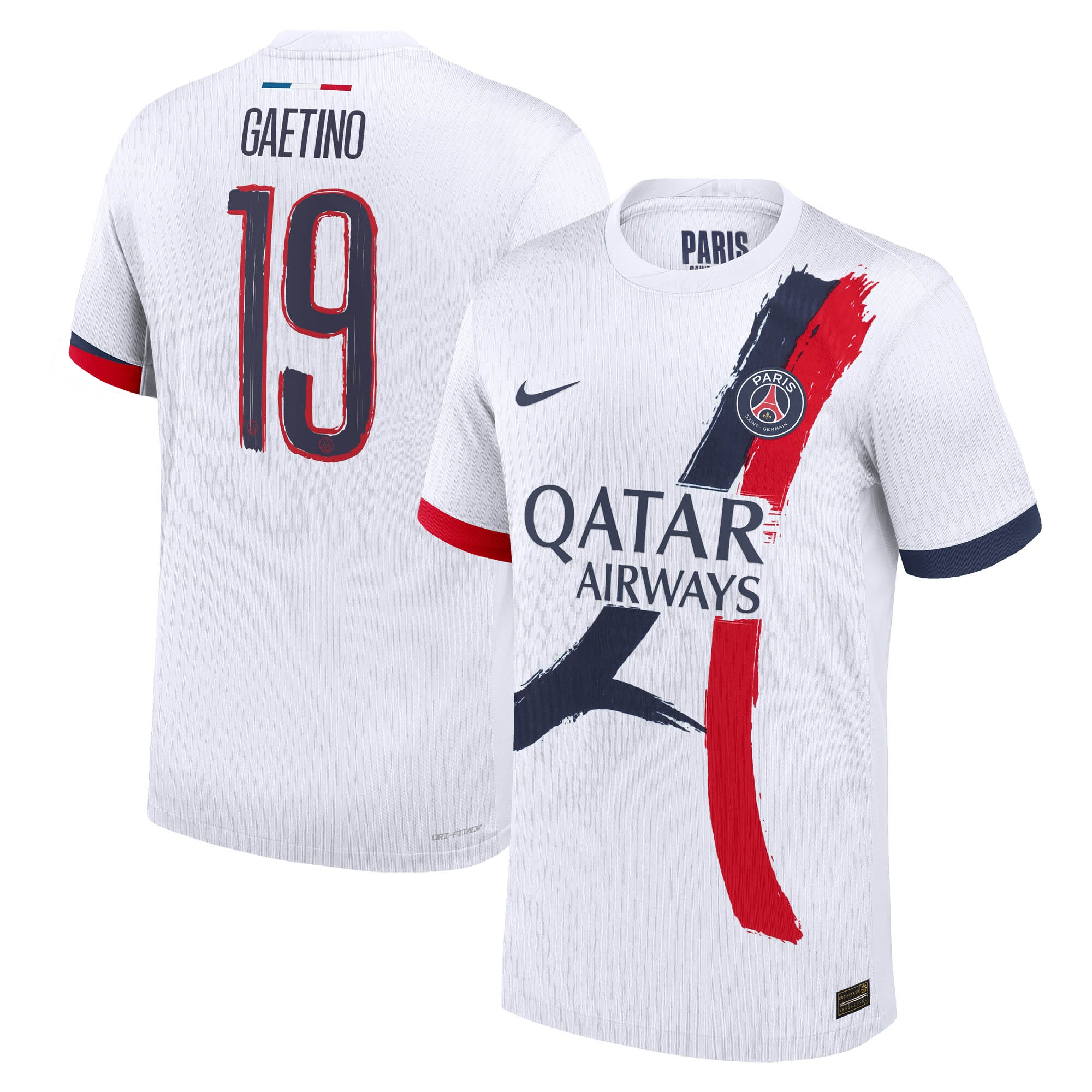 maillot exterieur match psg nike dri-fit adv 2425 avec flocage gaetino 19 Série | Maillots et Vêtements PSG Exclusifs sur PSG Shop