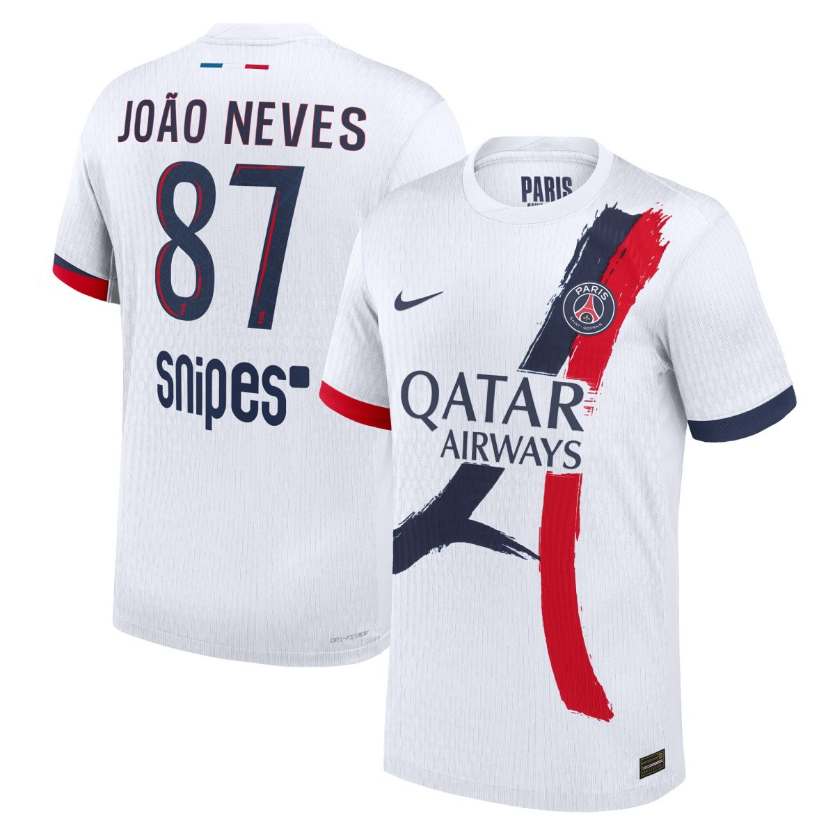 maillot exterieur match psg nike dri-fit adv 2425 avec flocage joao neves 87 Série | Maillots et Vêtements PSG Exclusifs sur PSG Shop