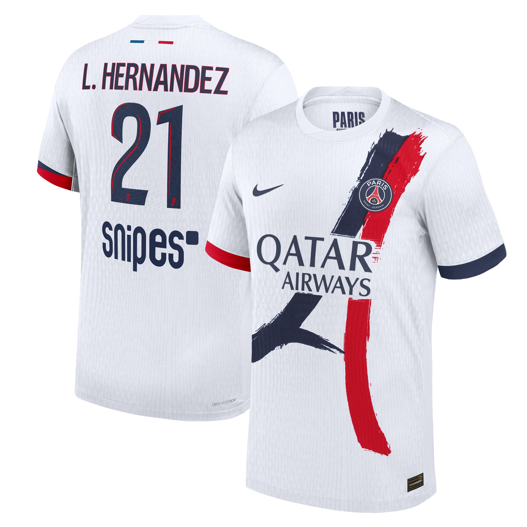 maillot exterieur match psg nike dri-fit adv 2425 avec flocage l.hernandez 21 Série | Maillots et Vêtements PSG Exclusifs sur PSG Shop