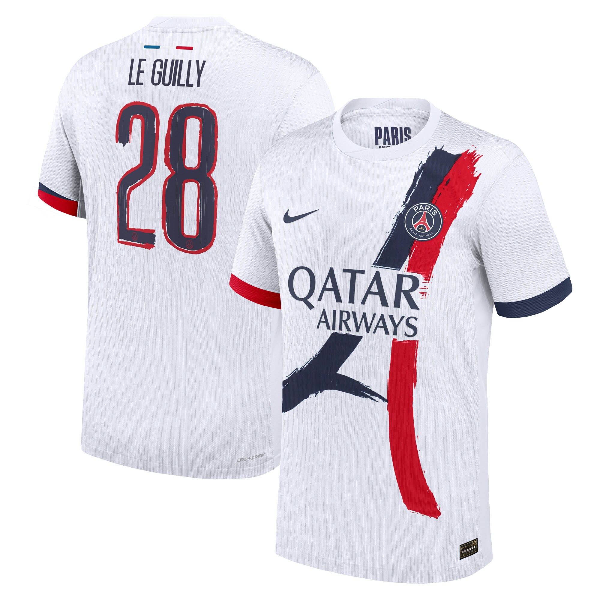 maillot exterieur match psg nike dri-fit adv 2425 avec flocage le guilly 28 Série | Maillots et Vêtements PSG Exclusifs sur PSG Shop