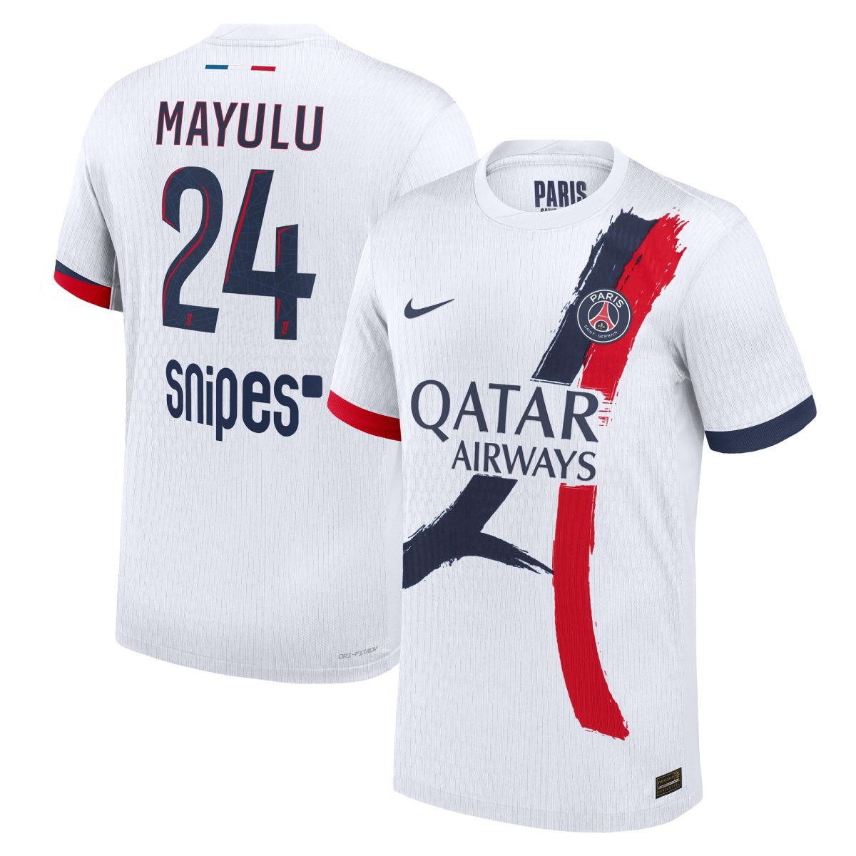 maillot exterieur match psg nike dri-fit adv 2425 avec flocage mayulu 24 Série | Maillots et Vêtements PSG Exclusifs sur PSG Shop