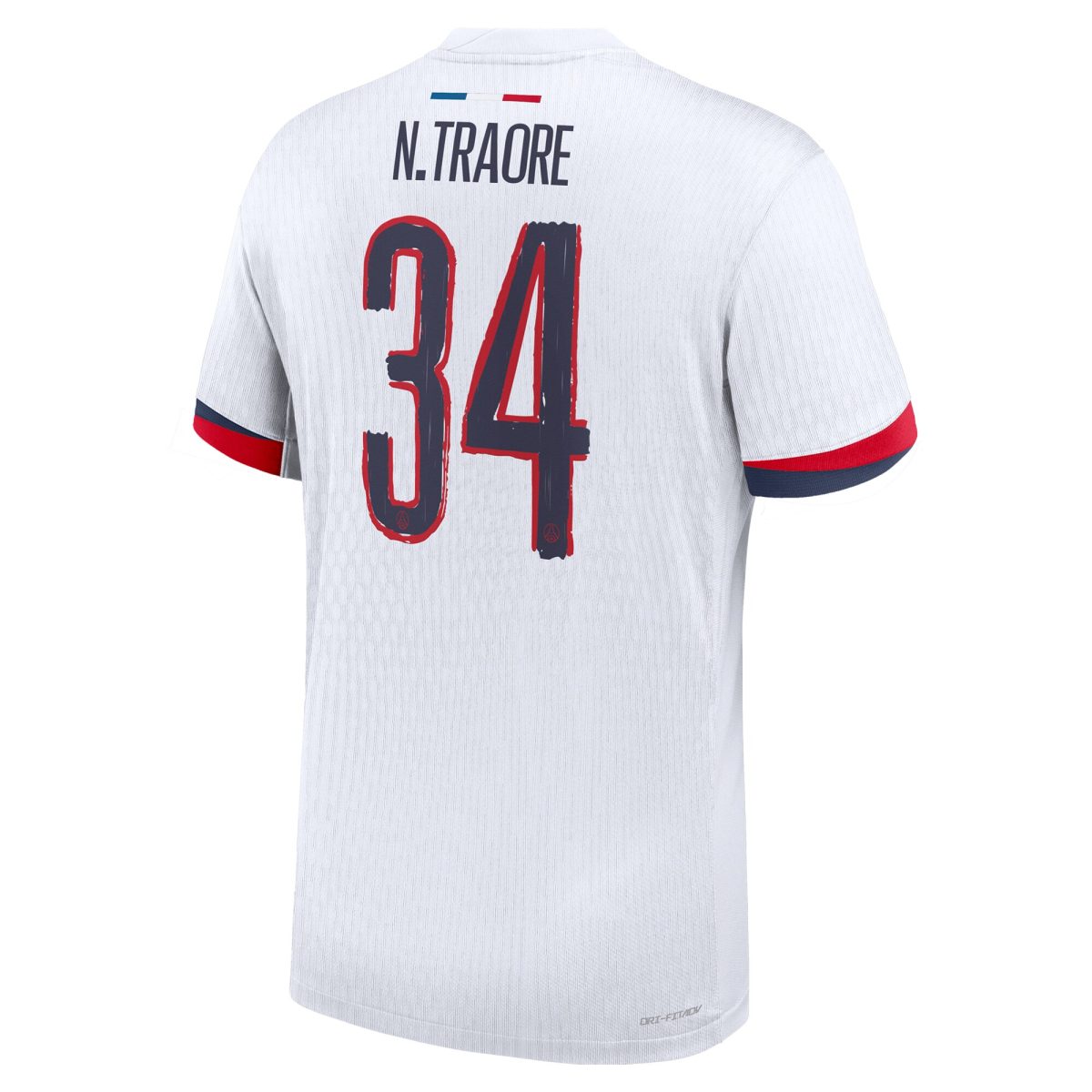 maillot exterieur match psg nike dri-fit adv 2425 avec flocage n.traore 34 Série | Maillots et Vêtements PSG Exclusifs sur PSG Shop